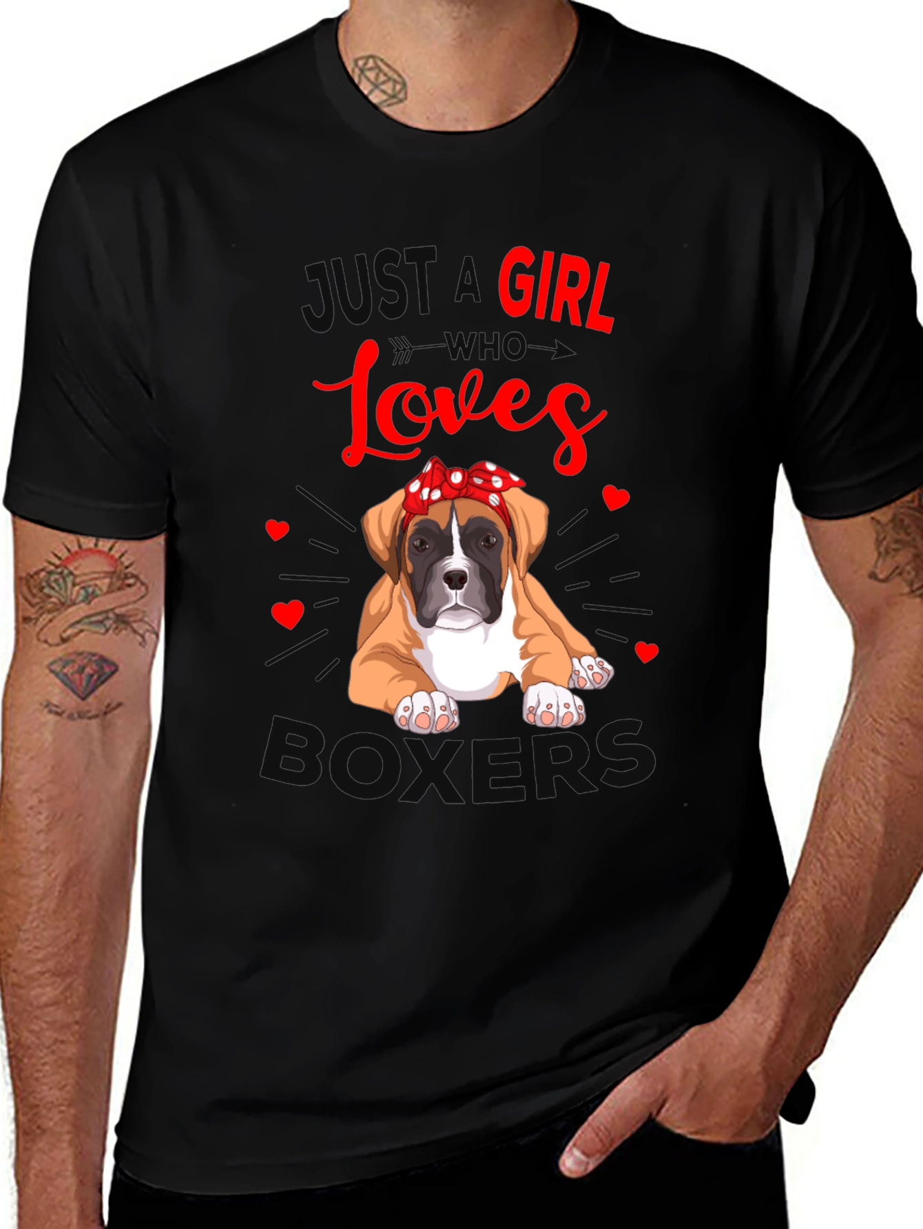 Just A Girl Who Loves Boxers T-Shirt