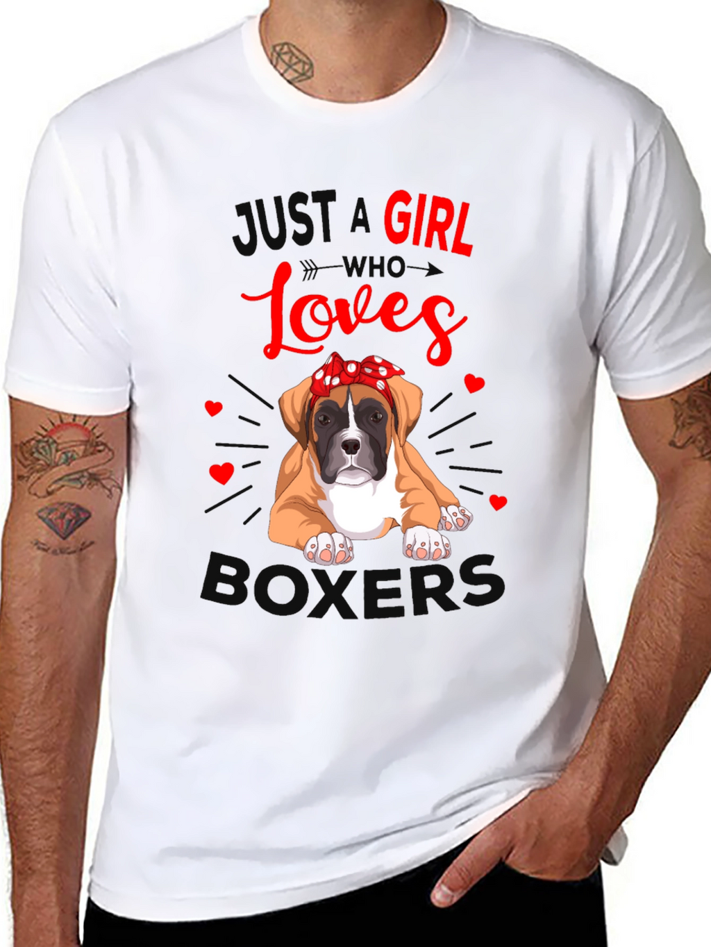 Just A Girl Who Loves Boxers T-Shirt