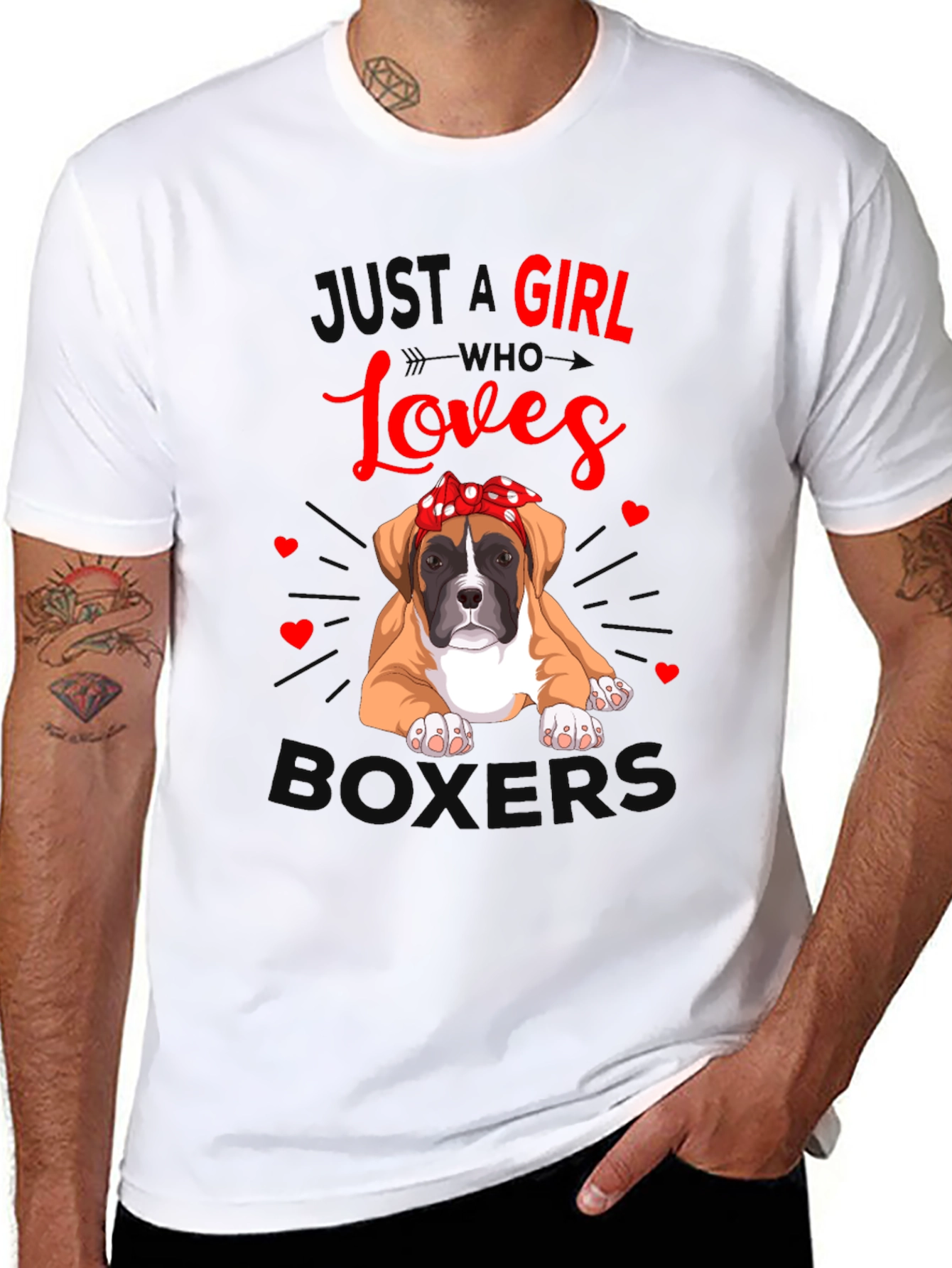 Just A Girl Who Loves Boxers T-Shirt