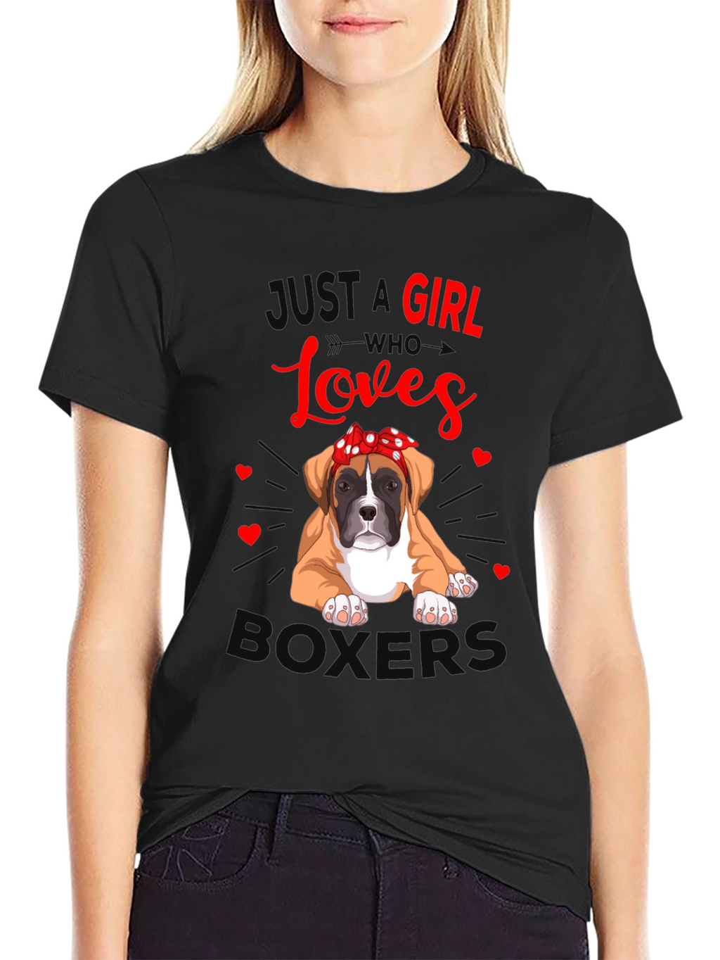 Just A Girl Who Loves Boxers T-Shirt