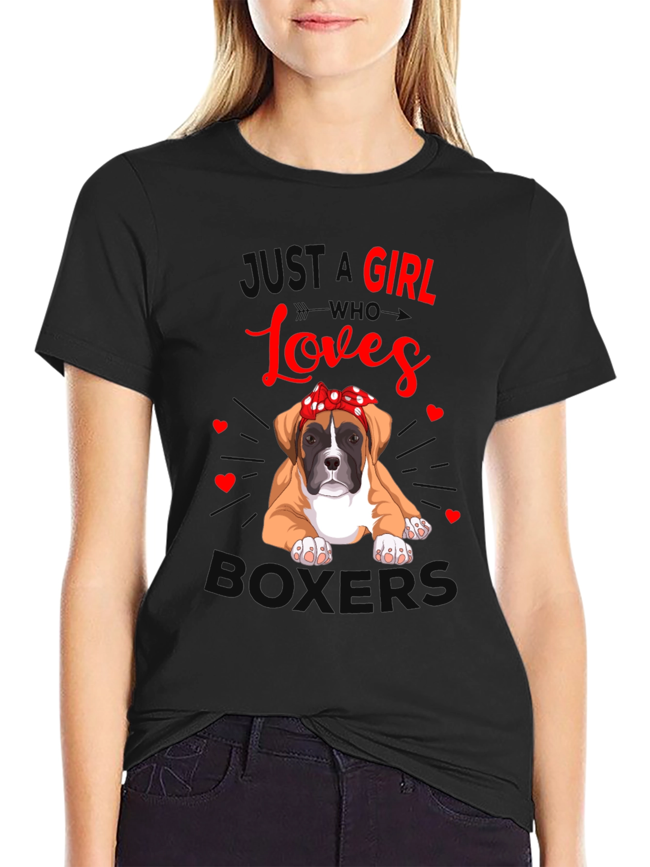 Just A Girl Who Loves Boxers T-Shirt