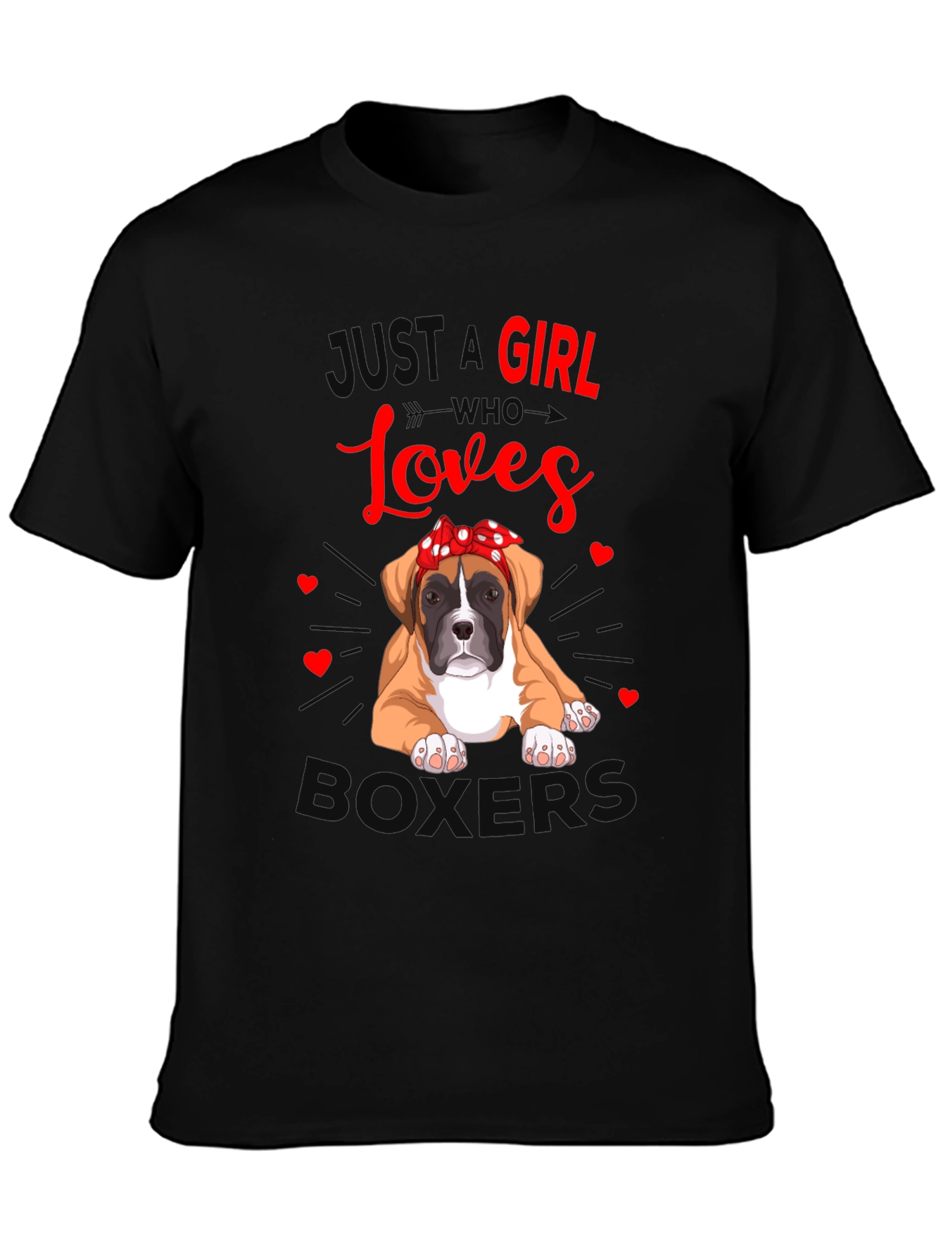 Just A Girl Who Loves Boxers T-Shirt
