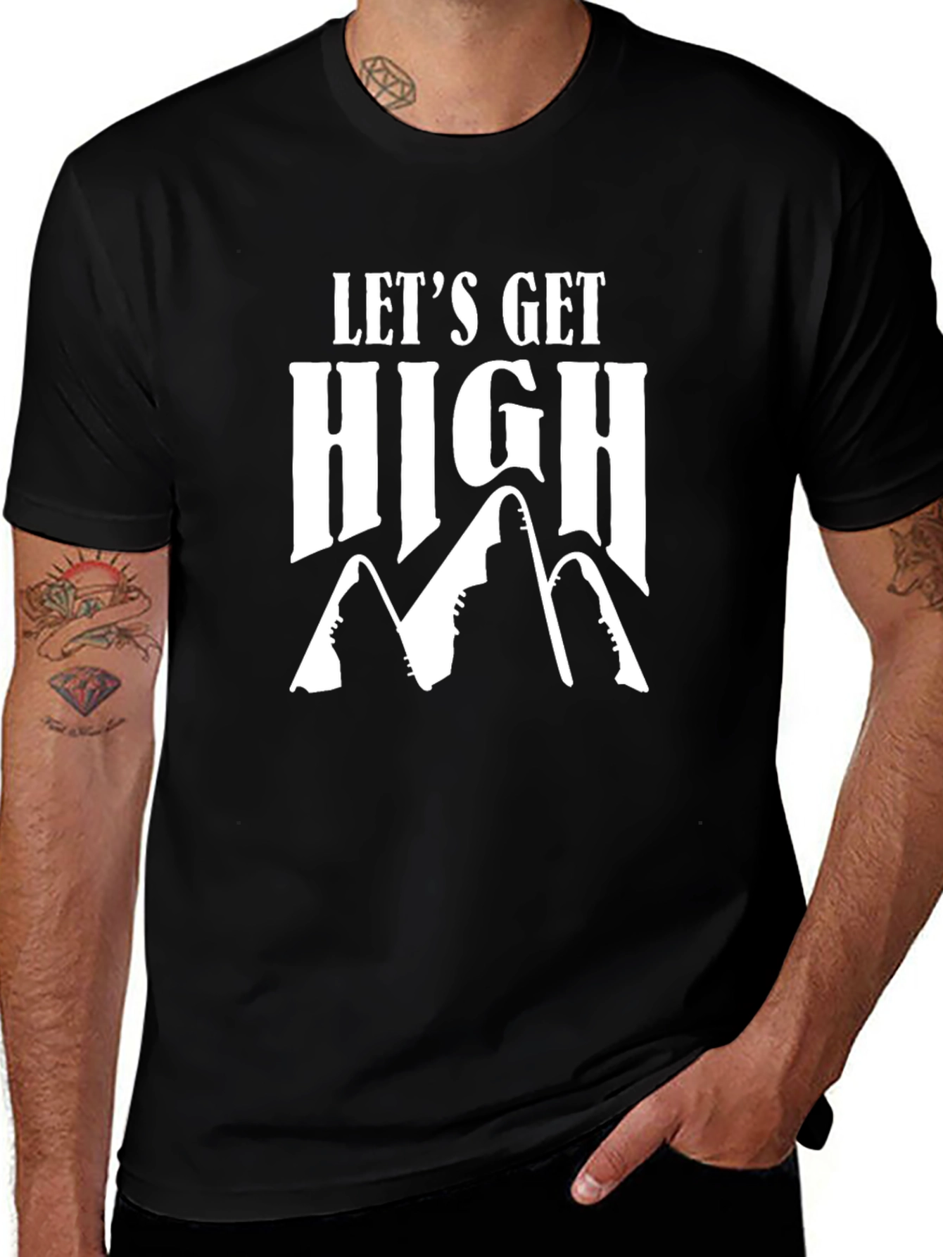 Lets Get High - Mountain Graphic T-Shirt