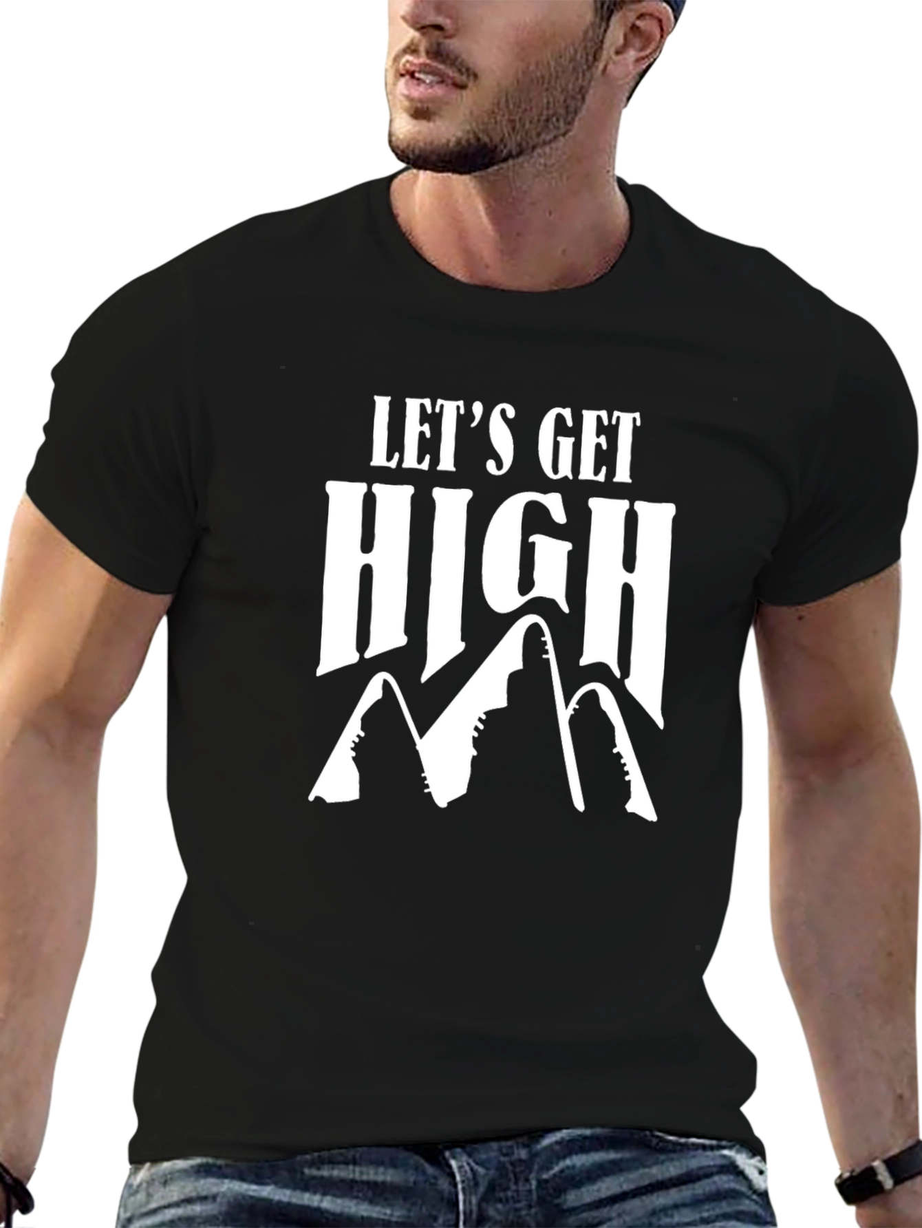 Lets Get High - Mountain Graphic T-Shirt