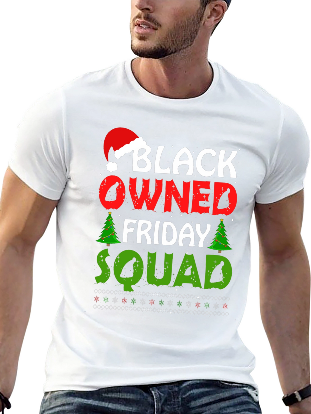 Black Owned Friday Squad Christmas T-Shirt