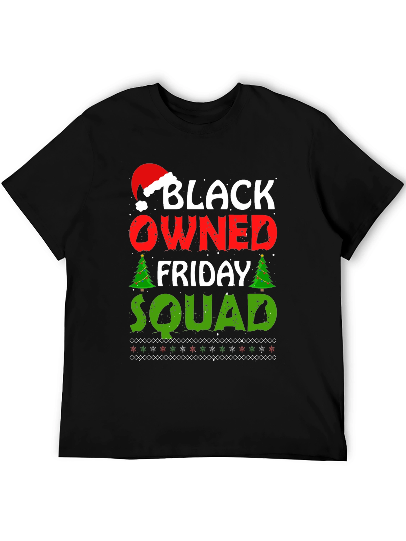 Black Owned Friday Squad Christmas T-Shirt