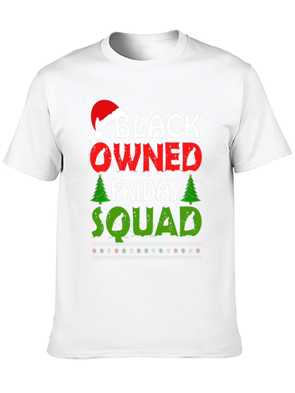 Black Owned Friday Squad Christmas T-Shirt