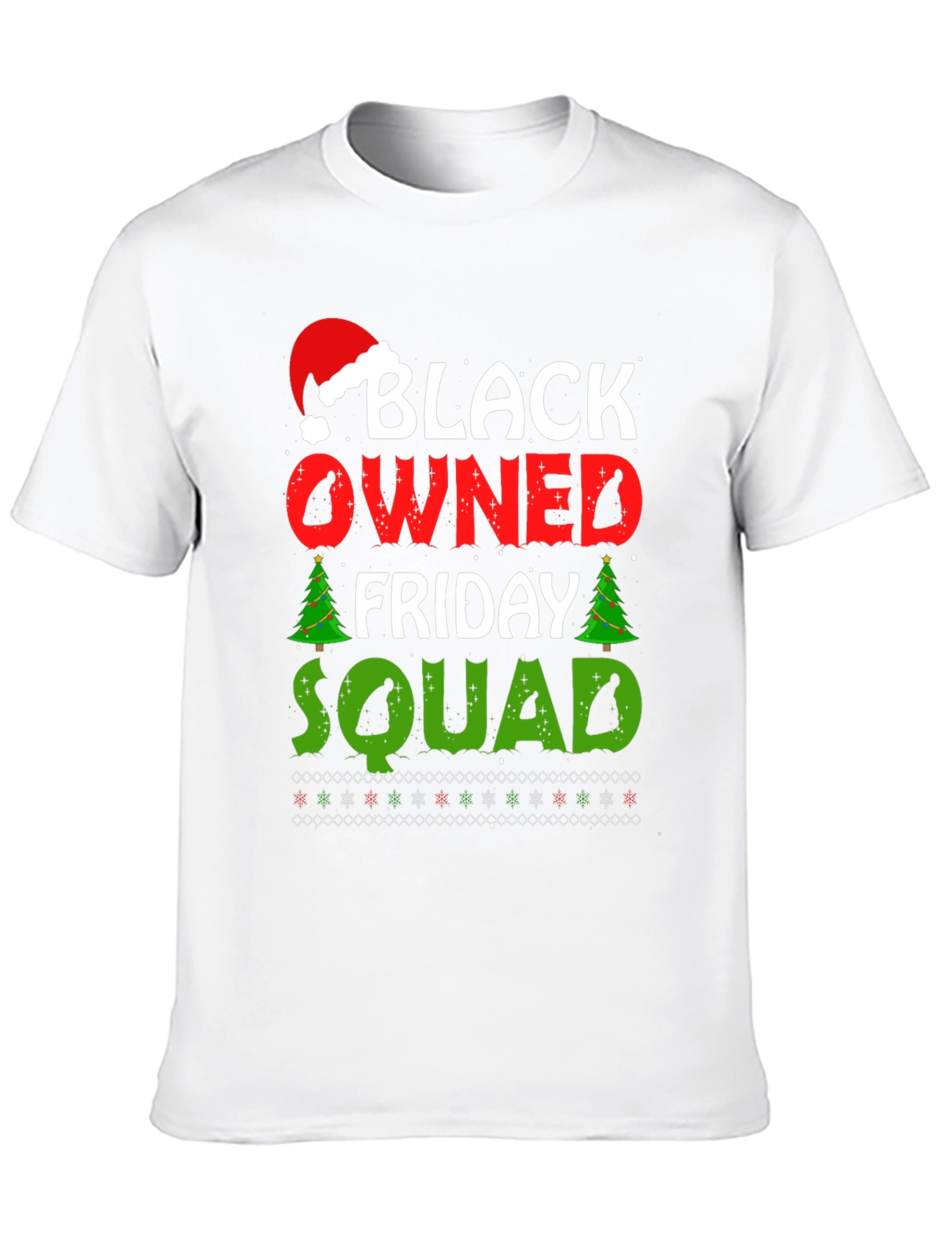 Black Owned Friday Squad Christmas T-Shirt