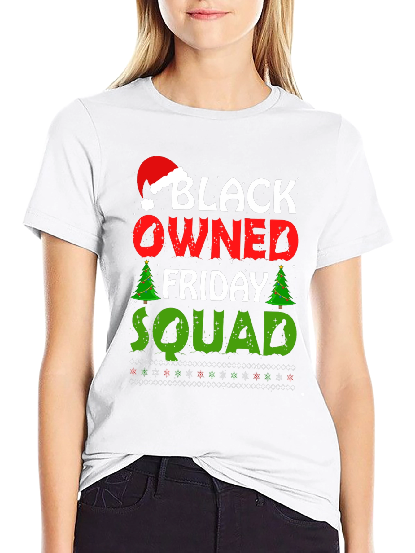 Black Owned Friday Squad Christmas T-Shirt
