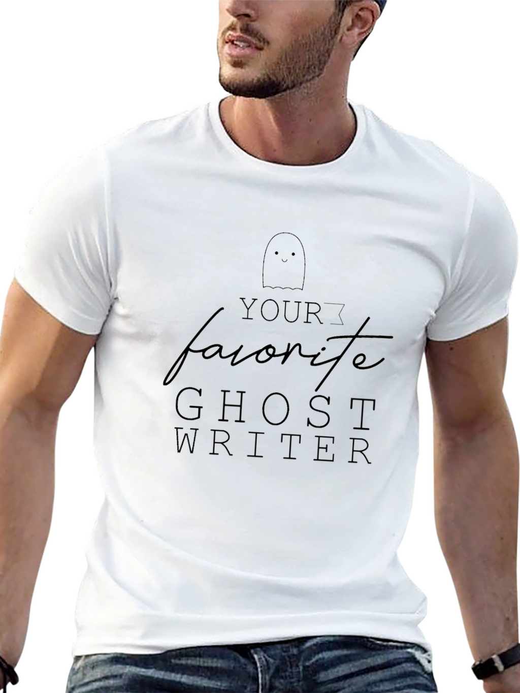 Favorite Ghost Writer T-Shirt - Spooky Season Apparel