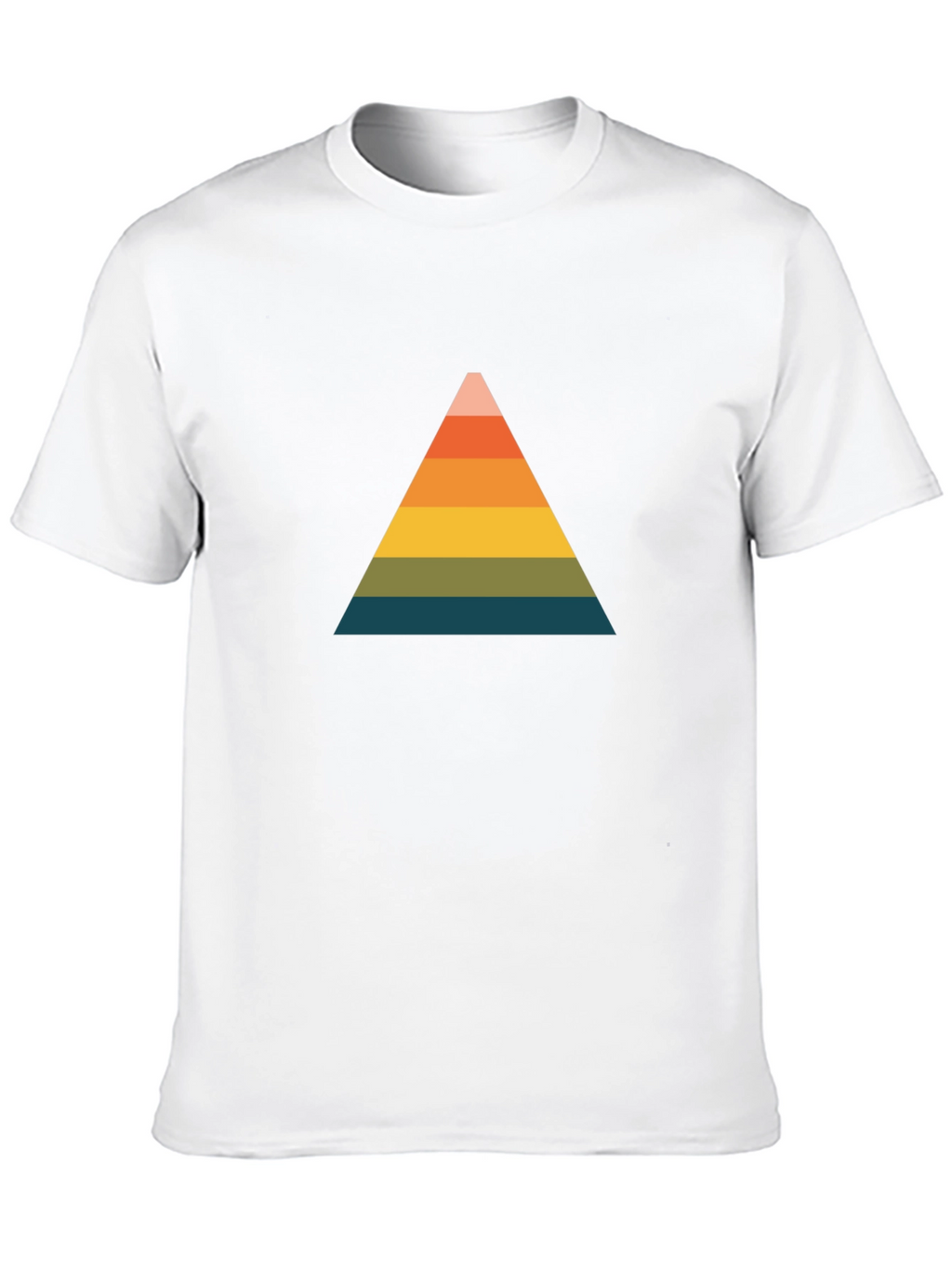 Retro Triangle Graphic Tee - Black Cotton Comfort