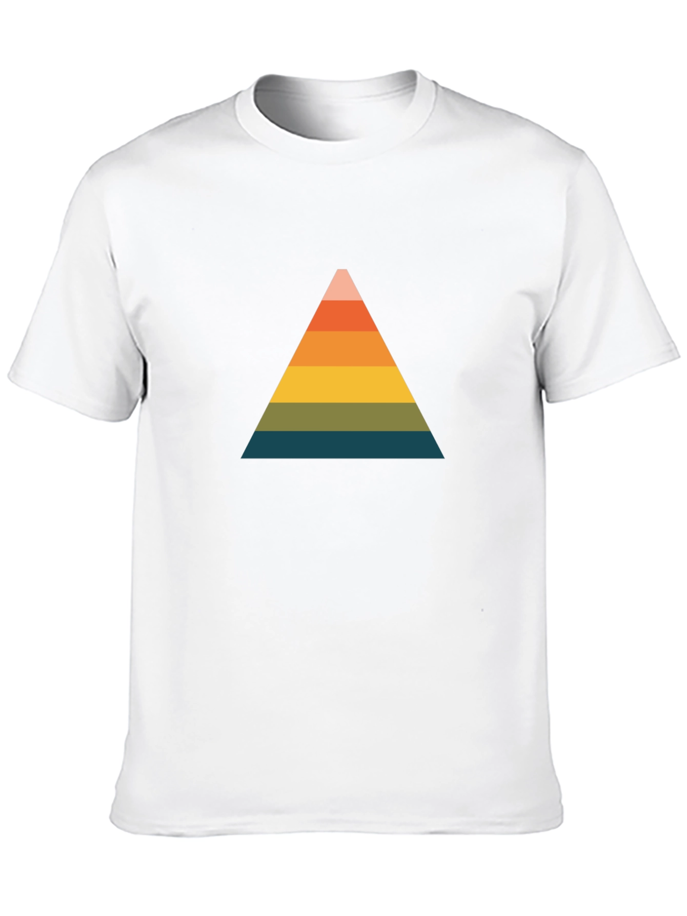 Retro Triangle Graphic Tee - Black Cotton Comfort