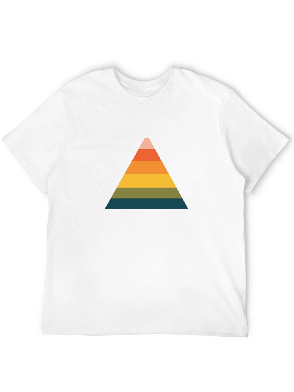 Retro Triangle Graphic Tee - Black Cotton Comfort