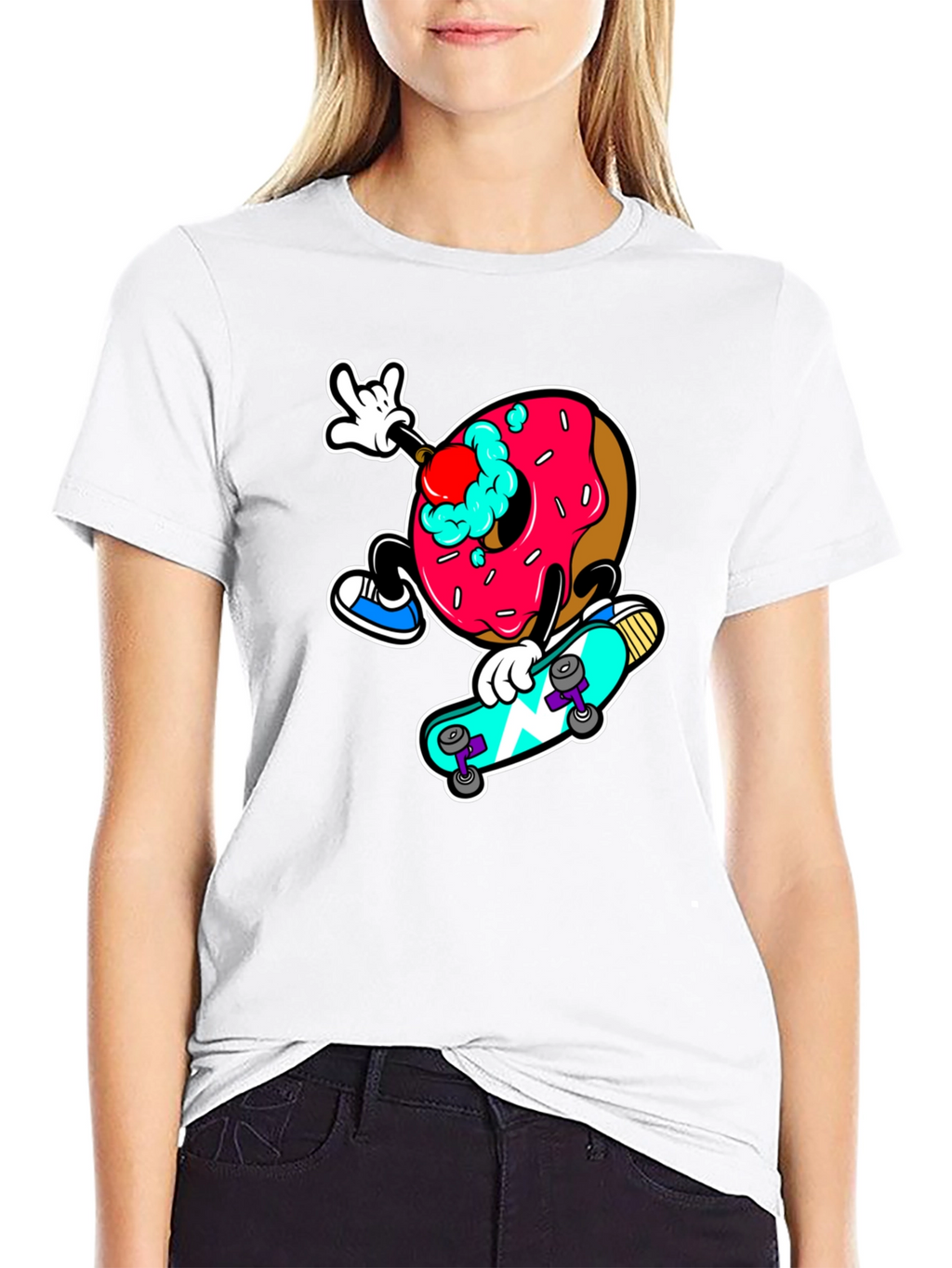 Donut Skateboard Graphic Tee