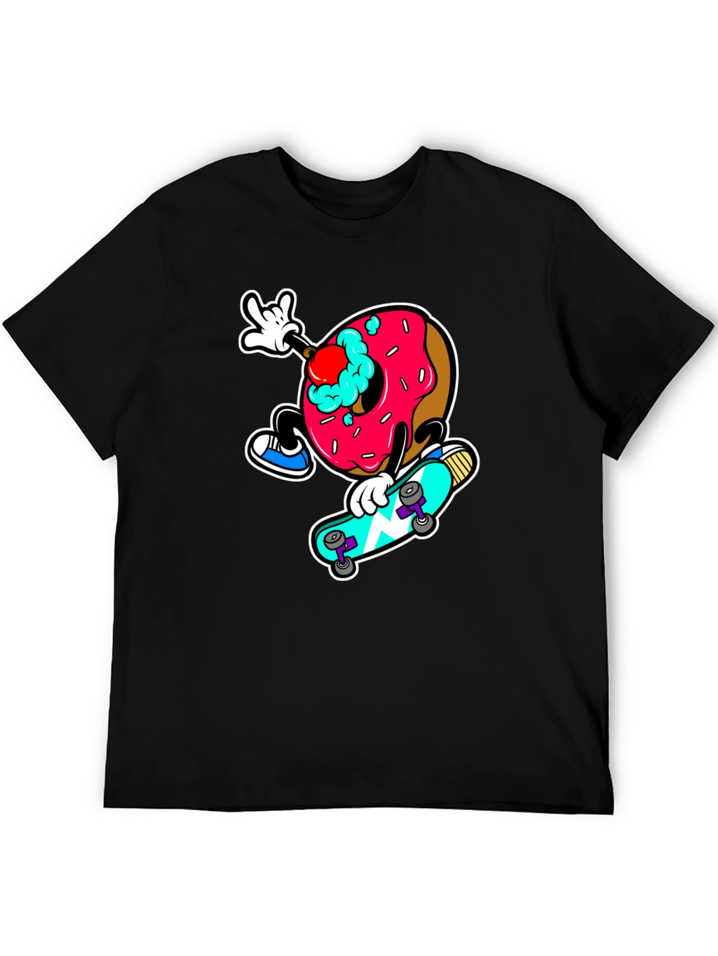 Donut Skateboard Graphic Tee
