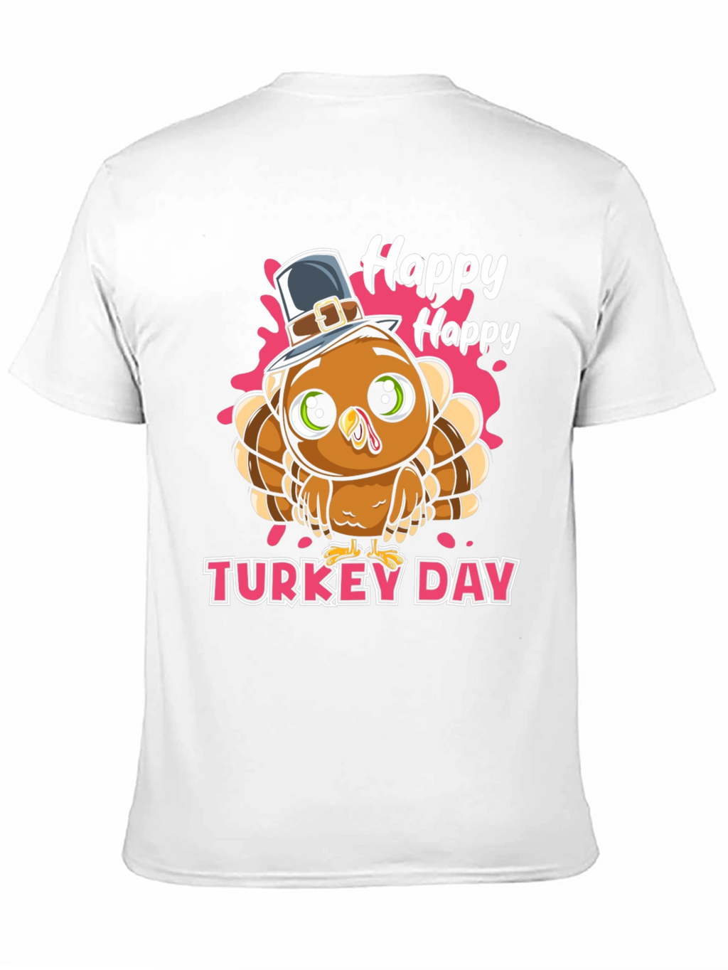 Happy Turkey Day Graphic Tee - Thanksgiving Apparel