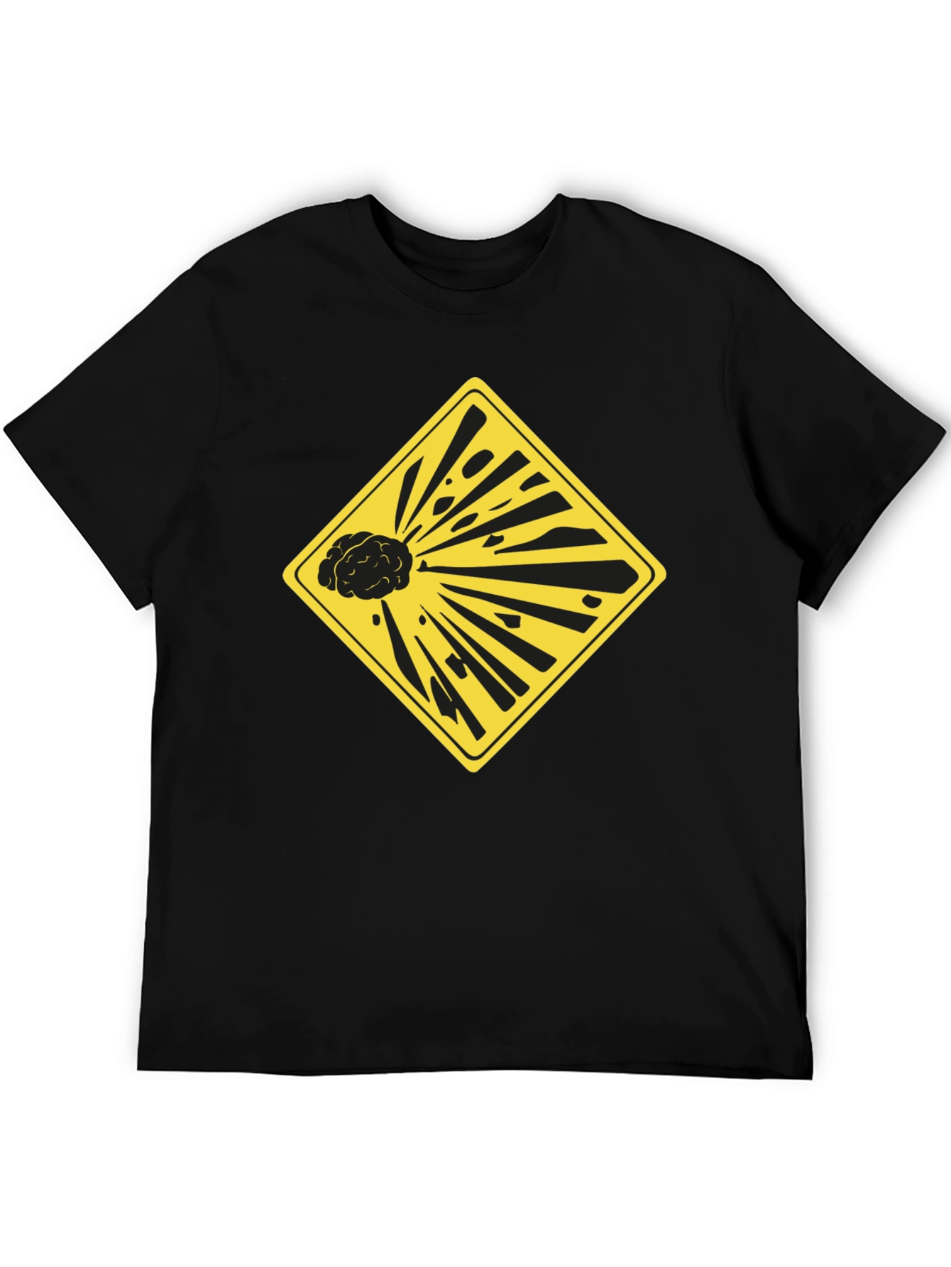 Exploding Brain Graphic Tee - Black Unisex T-Shirt