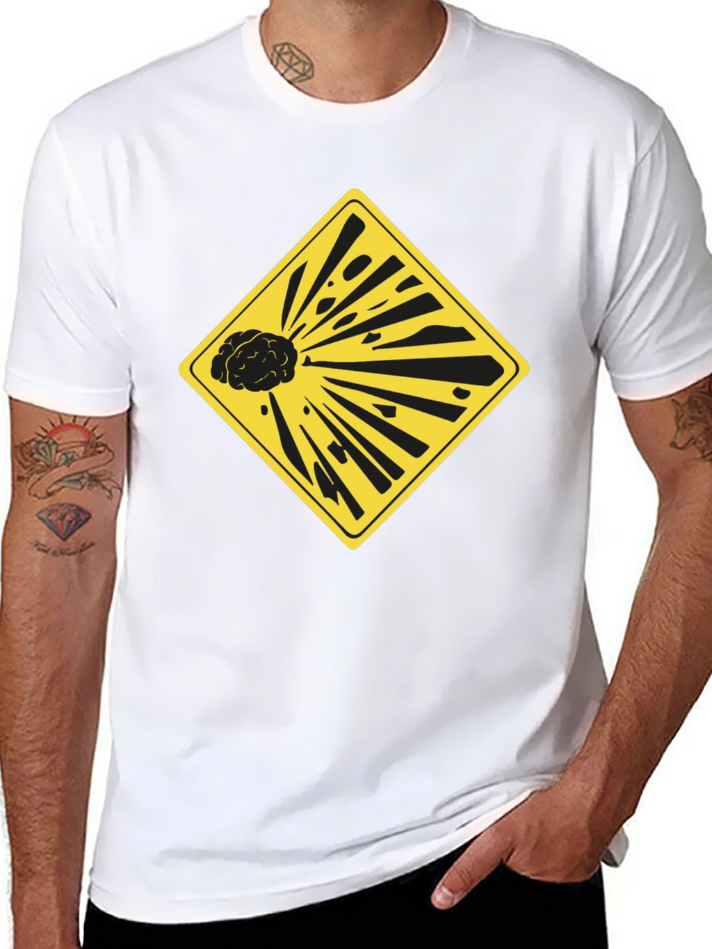Exploding Brain Graphic Tee - Black Unisex T-Shirt