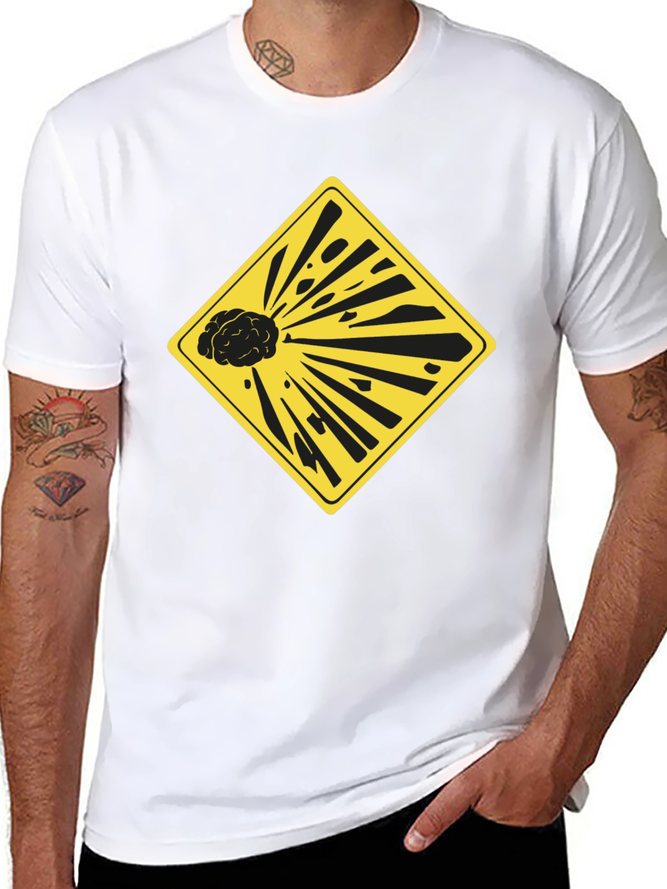 Exploding Brain Graphic Tee - Black Unisex T-Shirt
