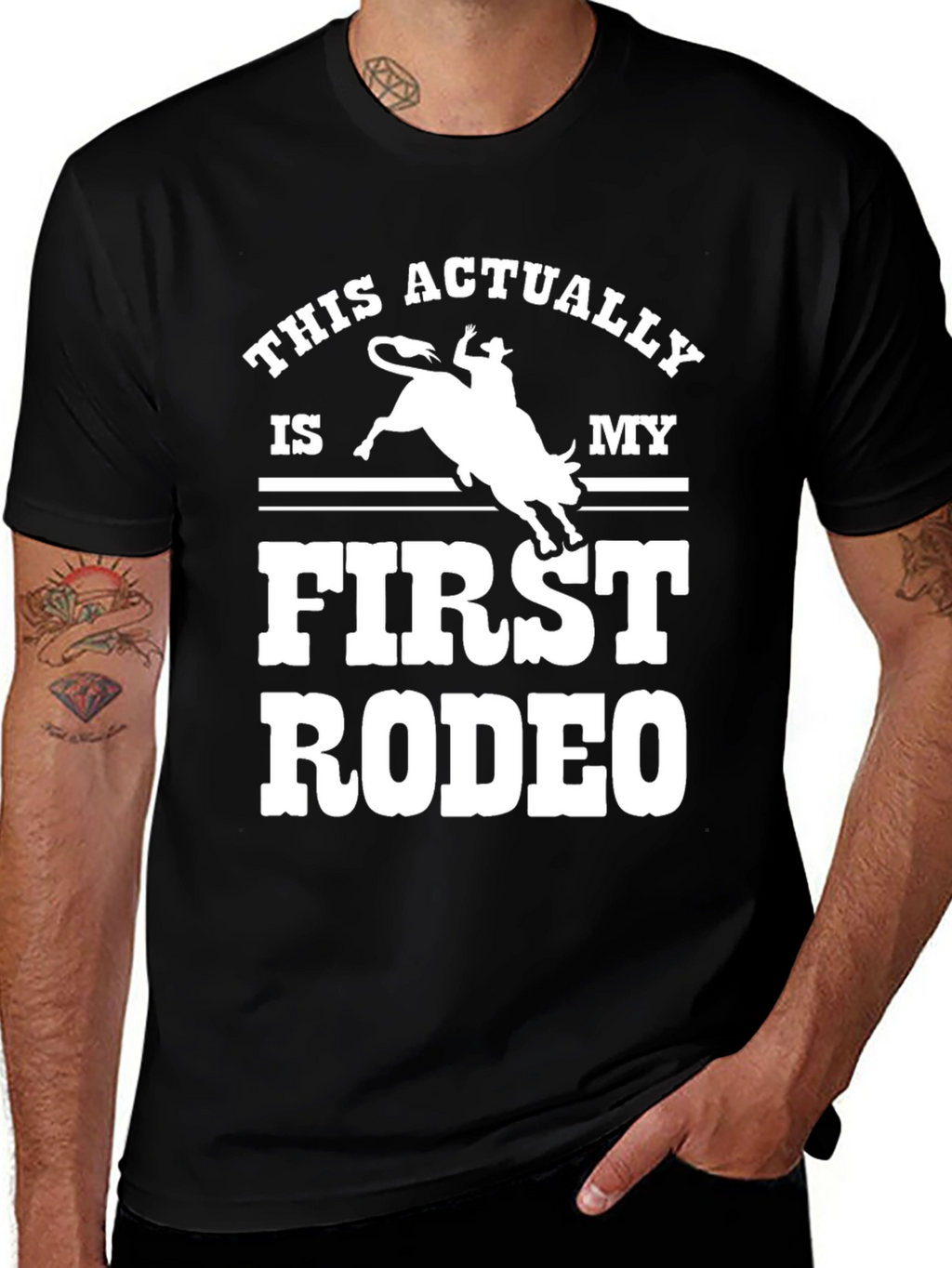 First Rodeo Graphic Tee - Cowboy Humor T-Shirt