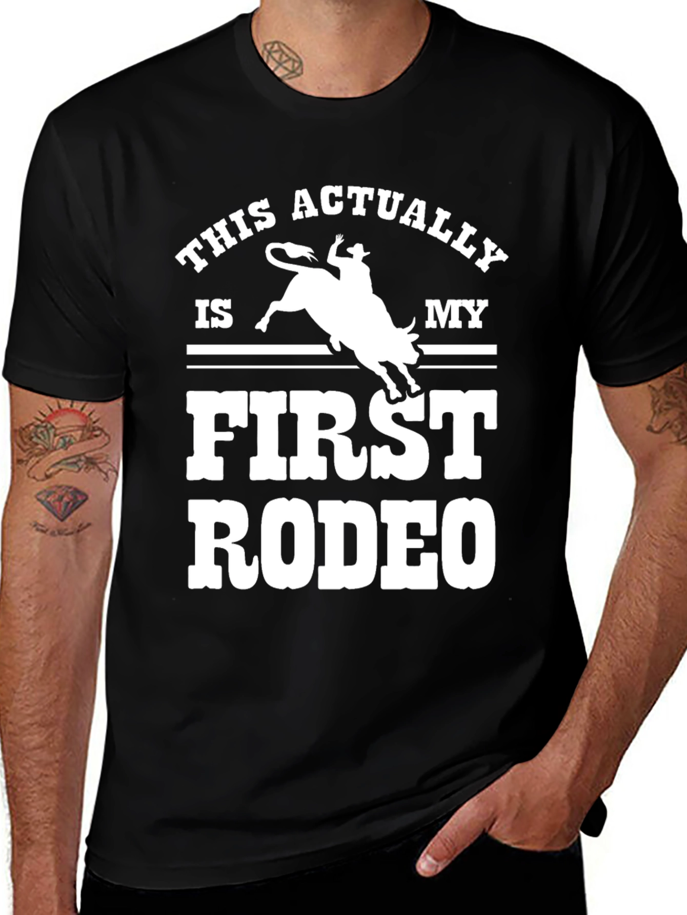 First Rodeo Graphic Tee - Cowboy Humor T-Shirt