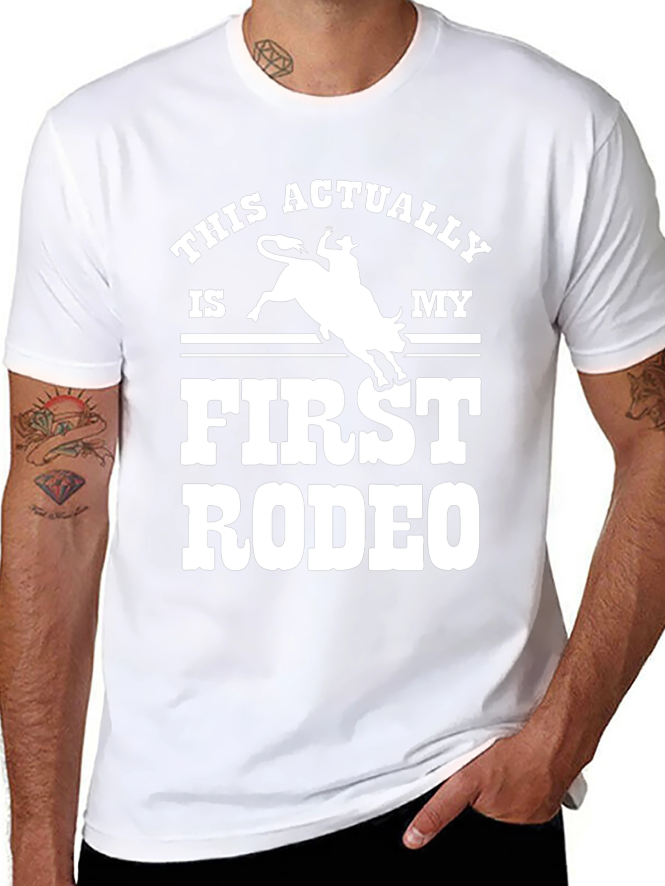 First Rodeo Graphic Tee - Cowboy Humor T-Shirt