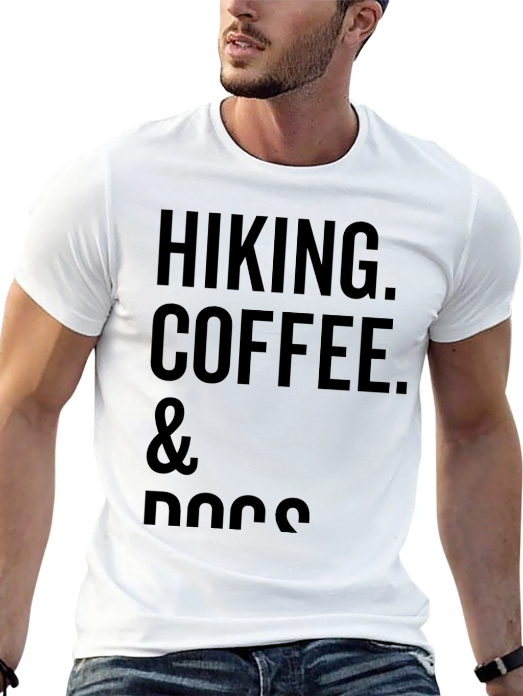 Hiking Coffee and Dogs Graphic T-Shirt