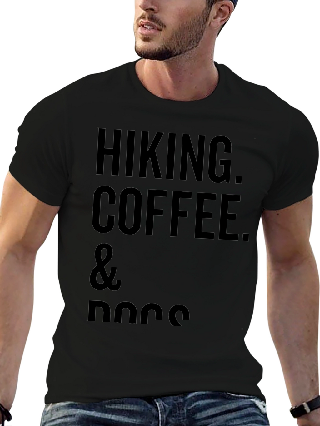 Hiking Coffee and Dogs Graphic T-Shirt
