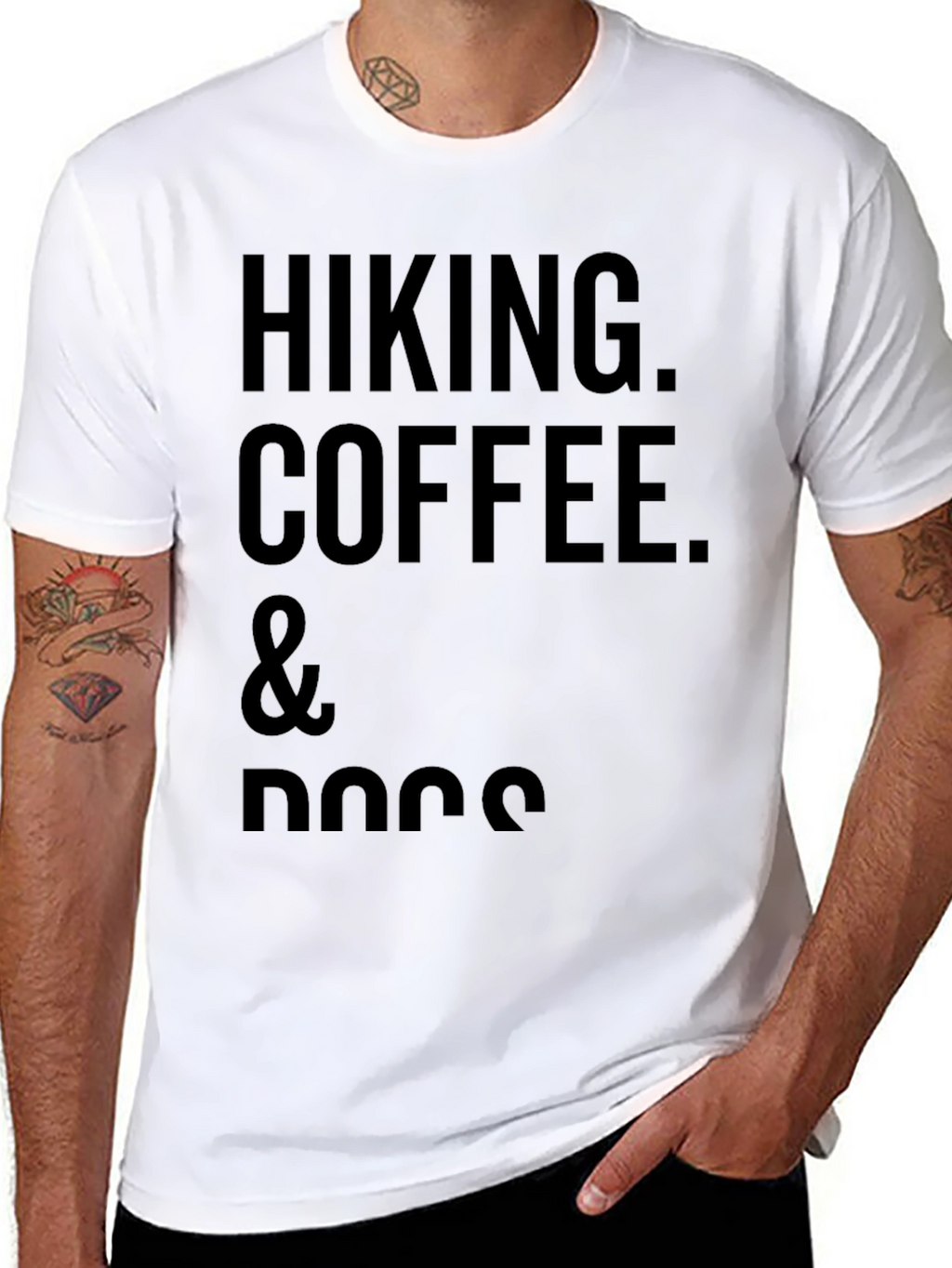 Hiking Coffee and Dogs Graphic T-Shirt