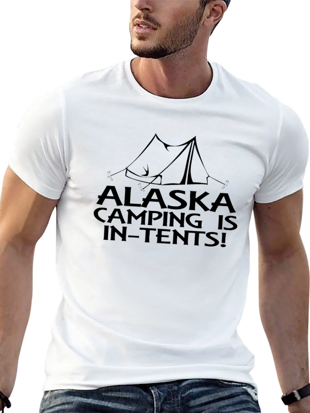 Alaska Camping In-Tents Black T-Shirt