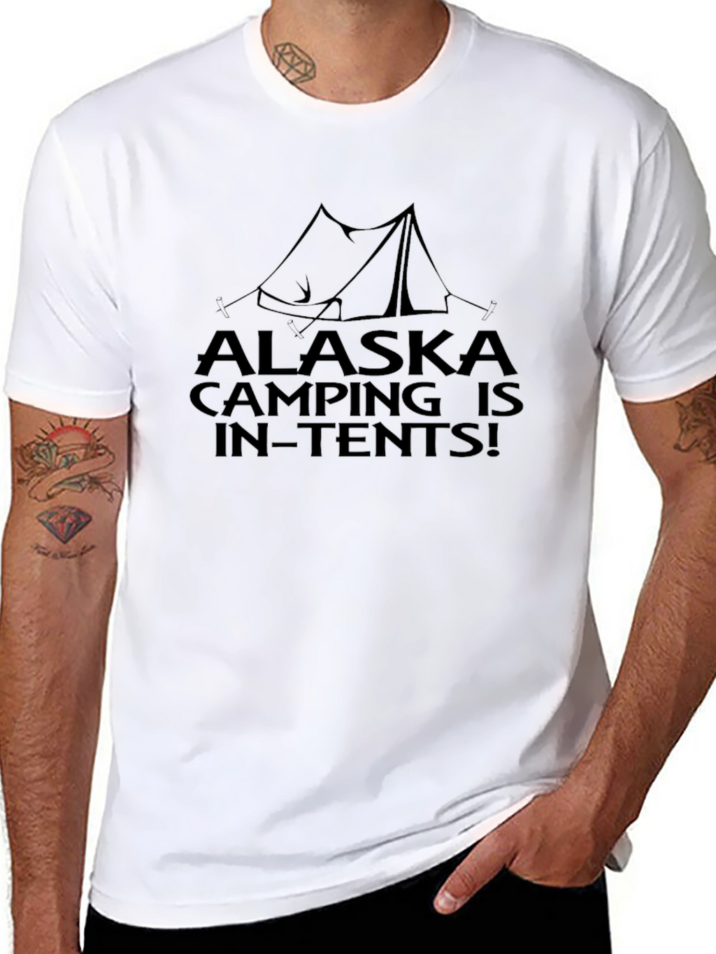Alaska Camping In-Tents Black T-Shirt