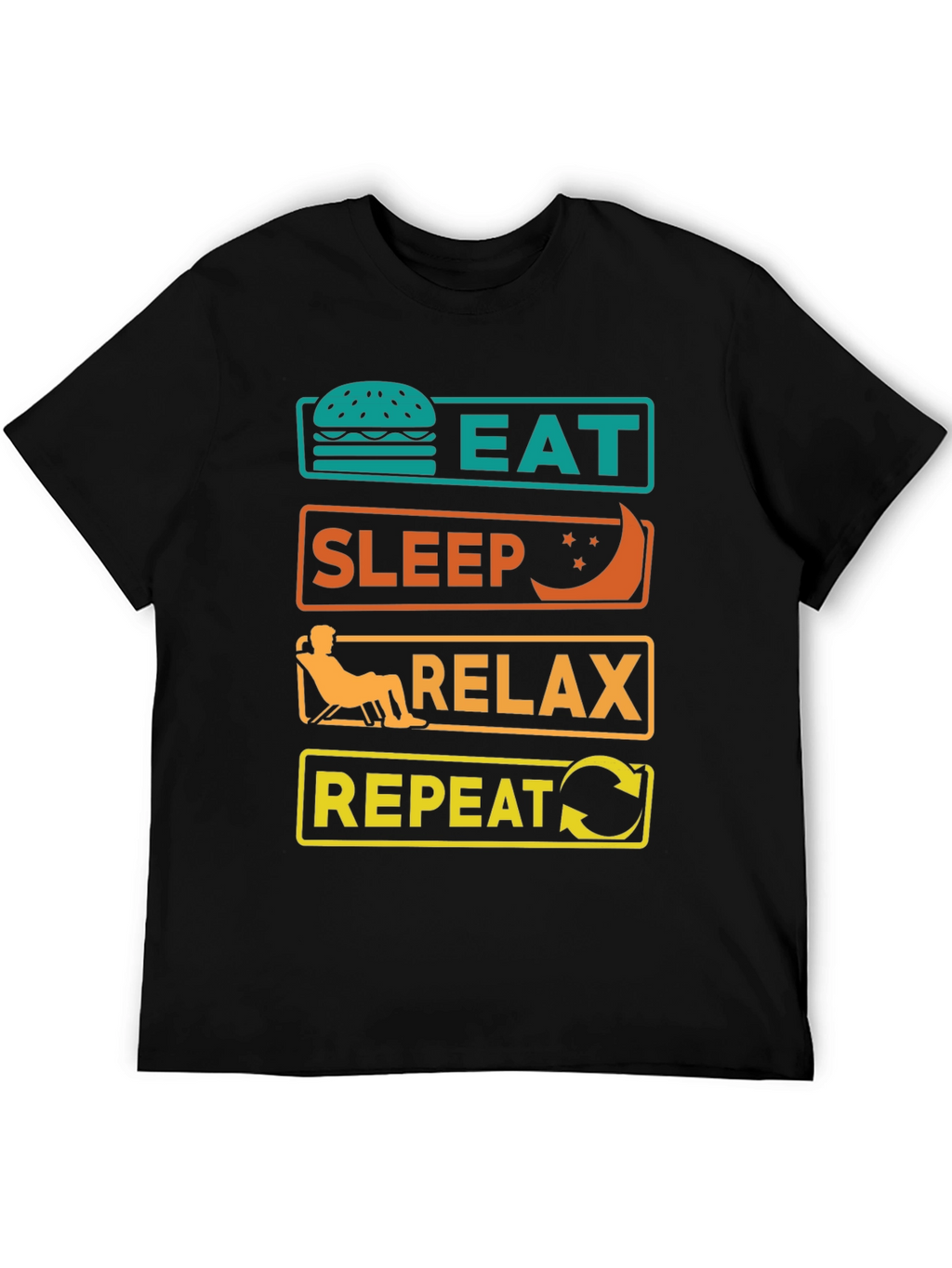Eat Sleep Relax Repeat Graphic Tee