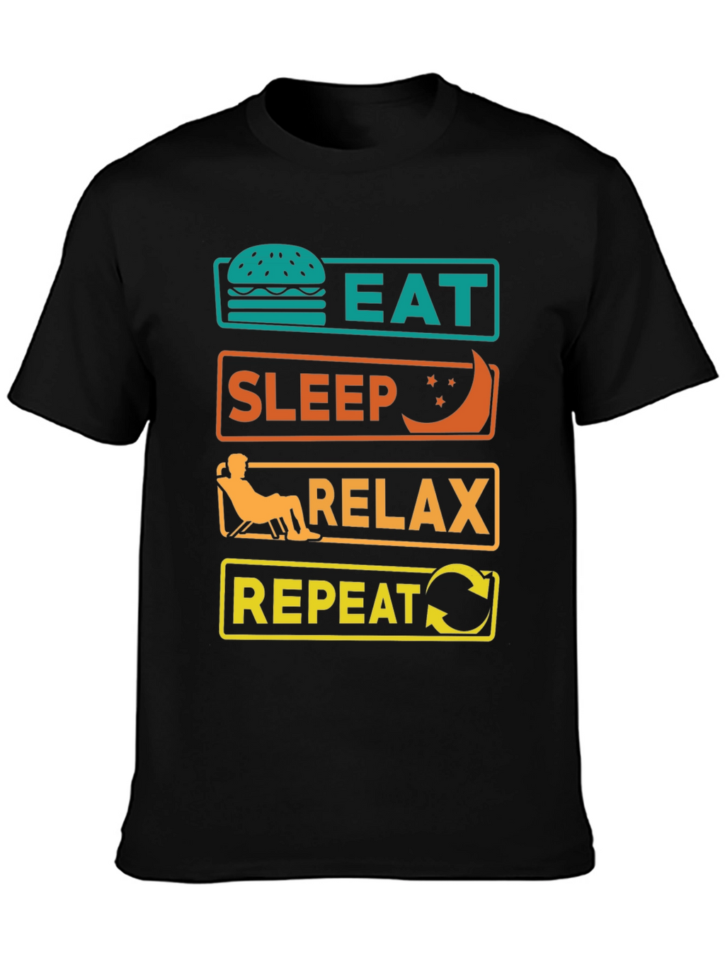 Eat Sleep Relax Repeat Graphic Tee