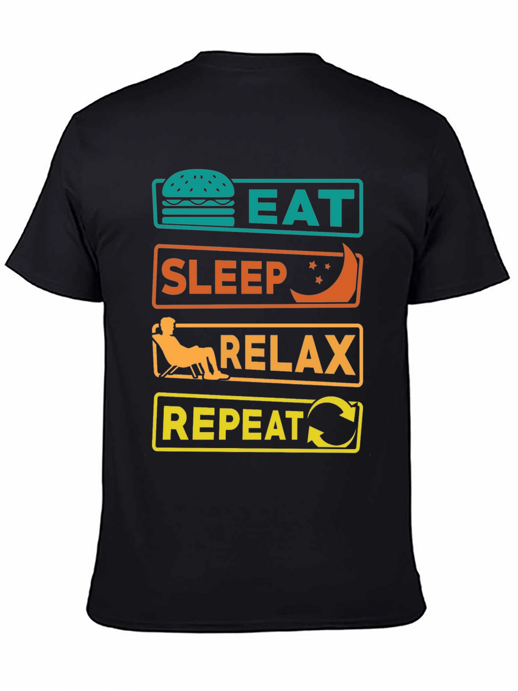 Eat Sleep Relax Repeat Graphic Tee