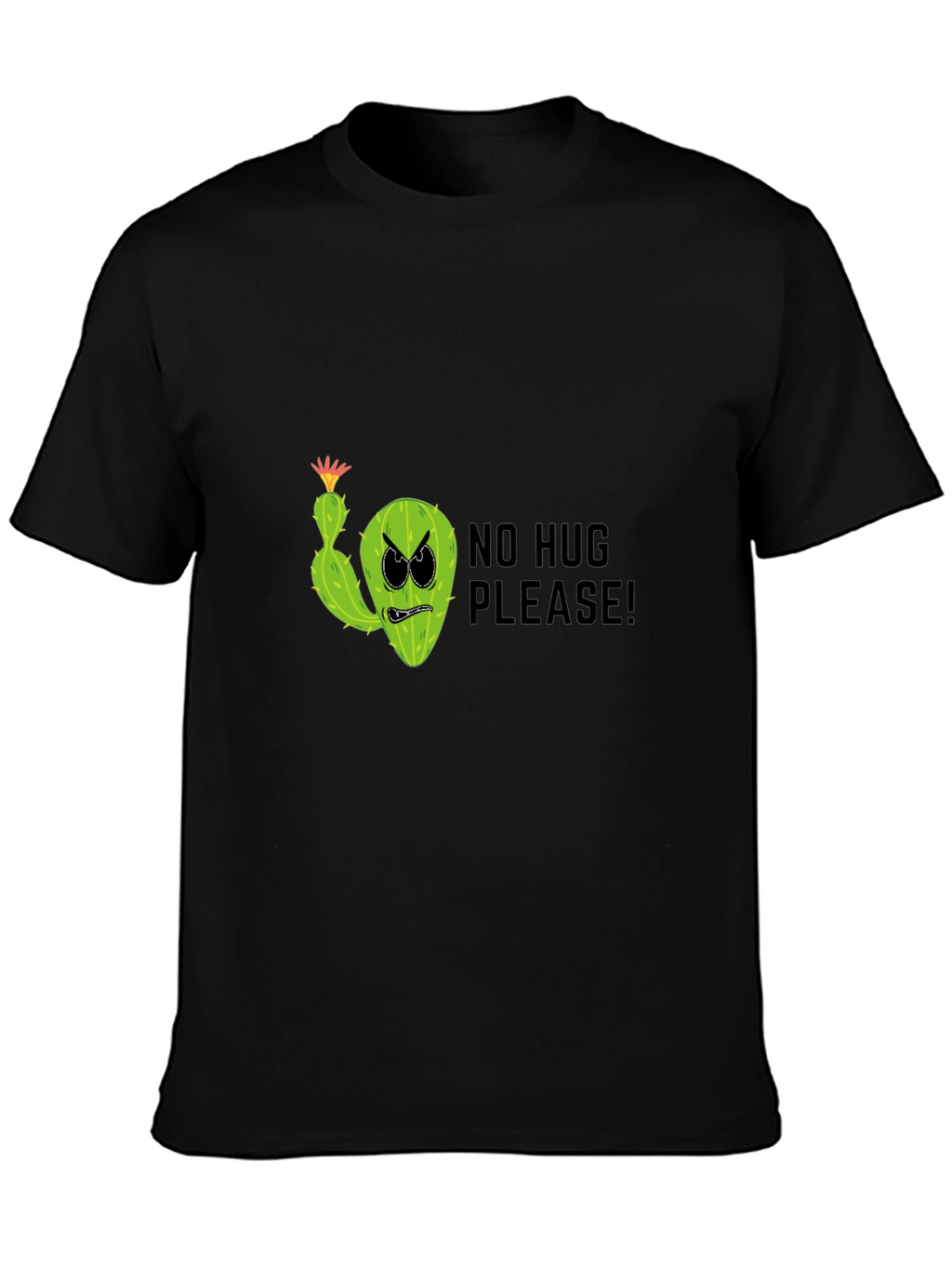 No Hug Please! Funny Cactus Graphic T-Shirt