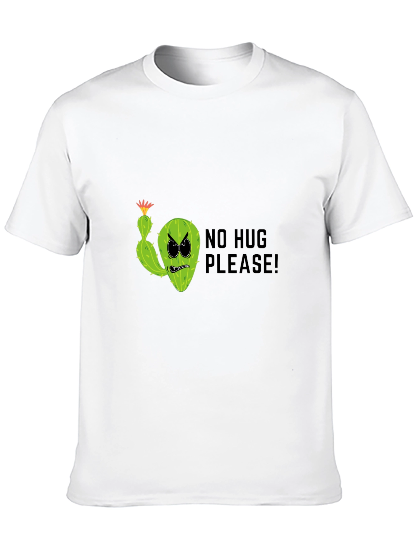 No Hug Please! Funny Cactus Graphic T-Shirt