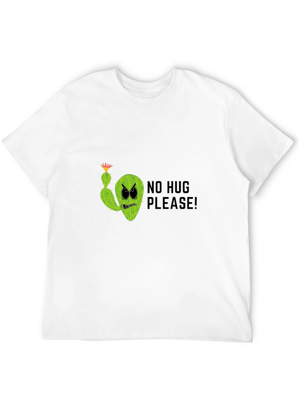 No Hug Please! Funny Cactus Graphic T-Shirt