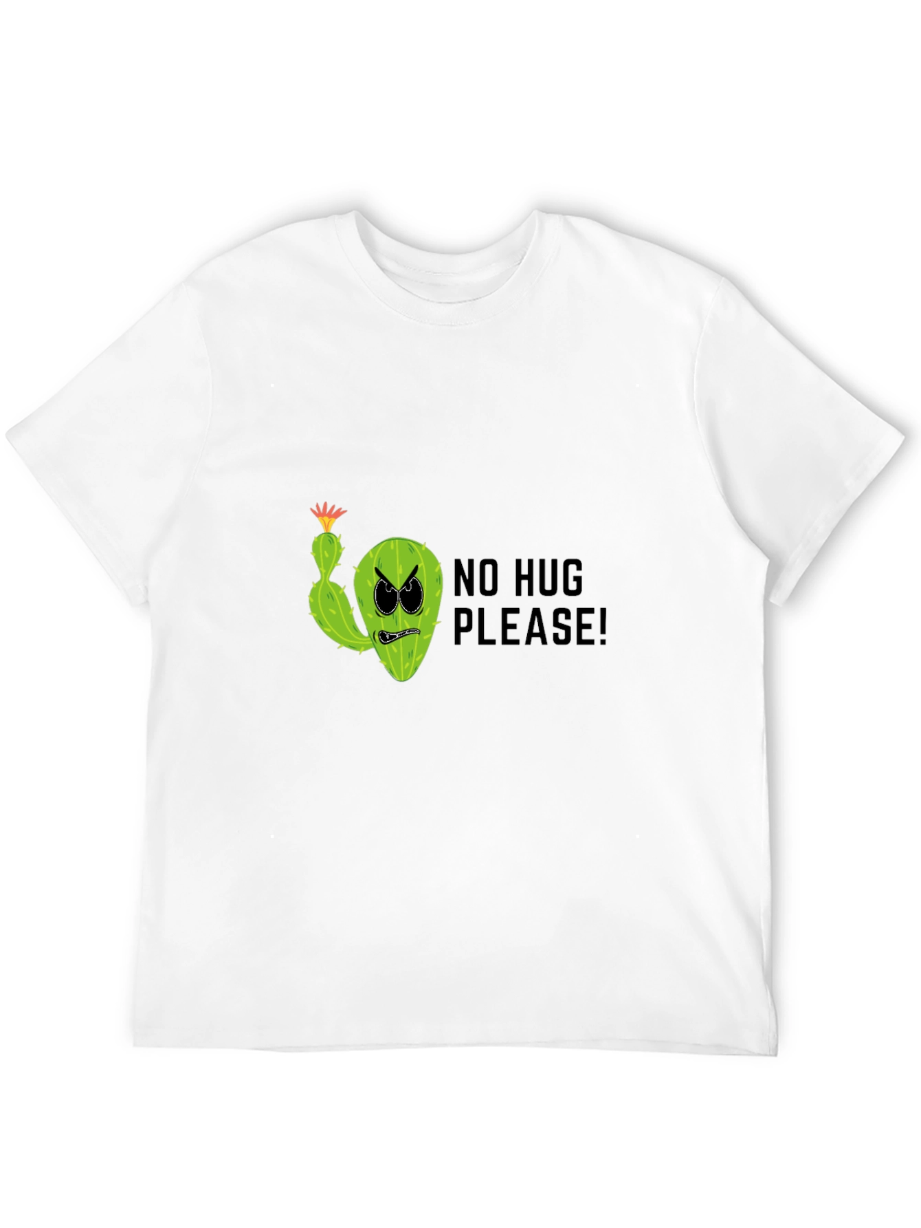 No Hug Please! Funny Cactus Graphic T-Shirt