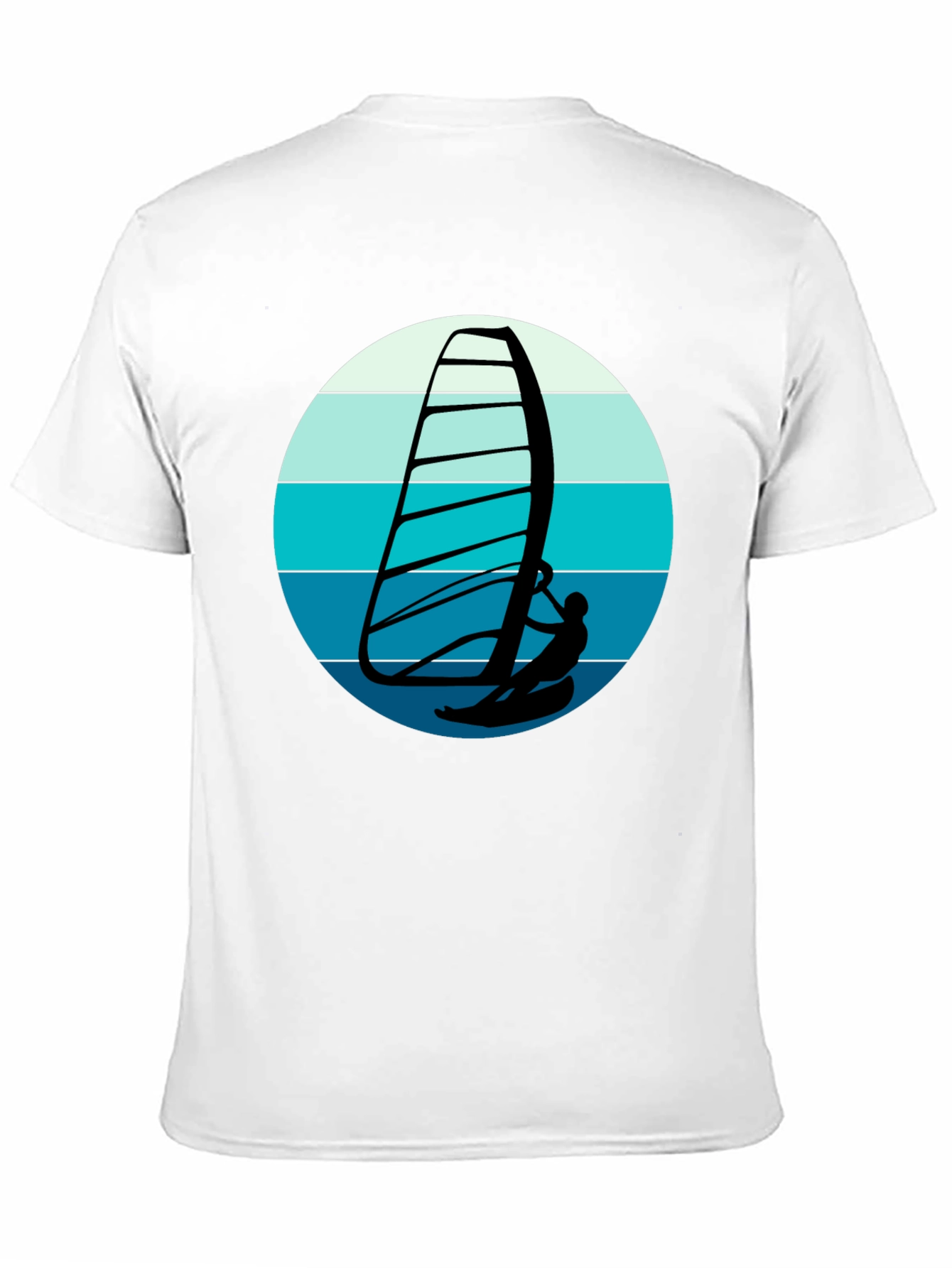 Windsurfer Graphic Tee - Black Cotton Comfort