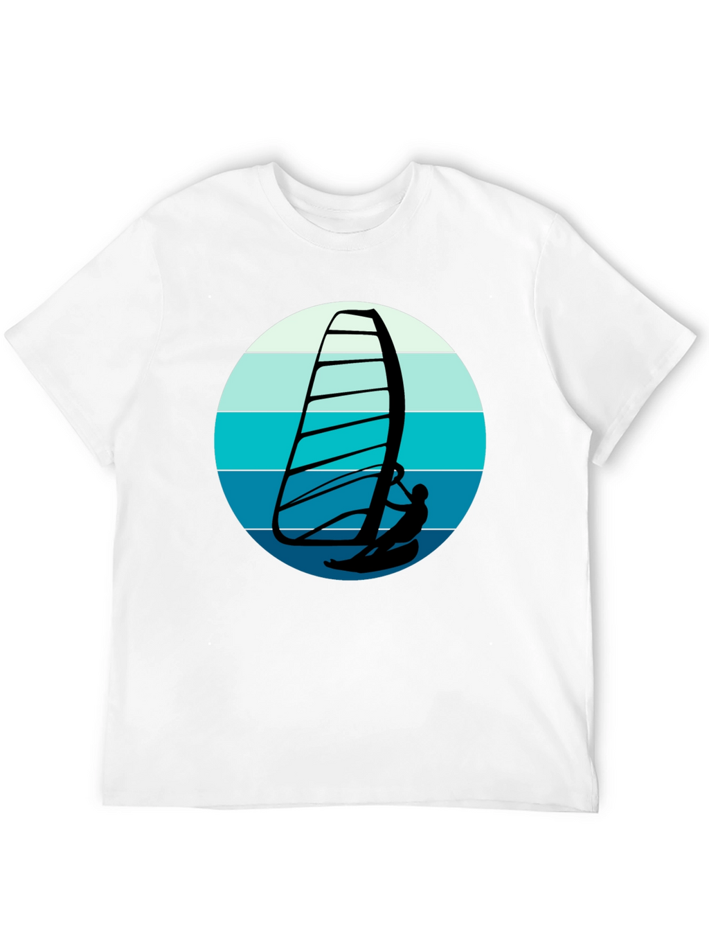 Windsurfer Graphic Tee - Black Cotton Comfort