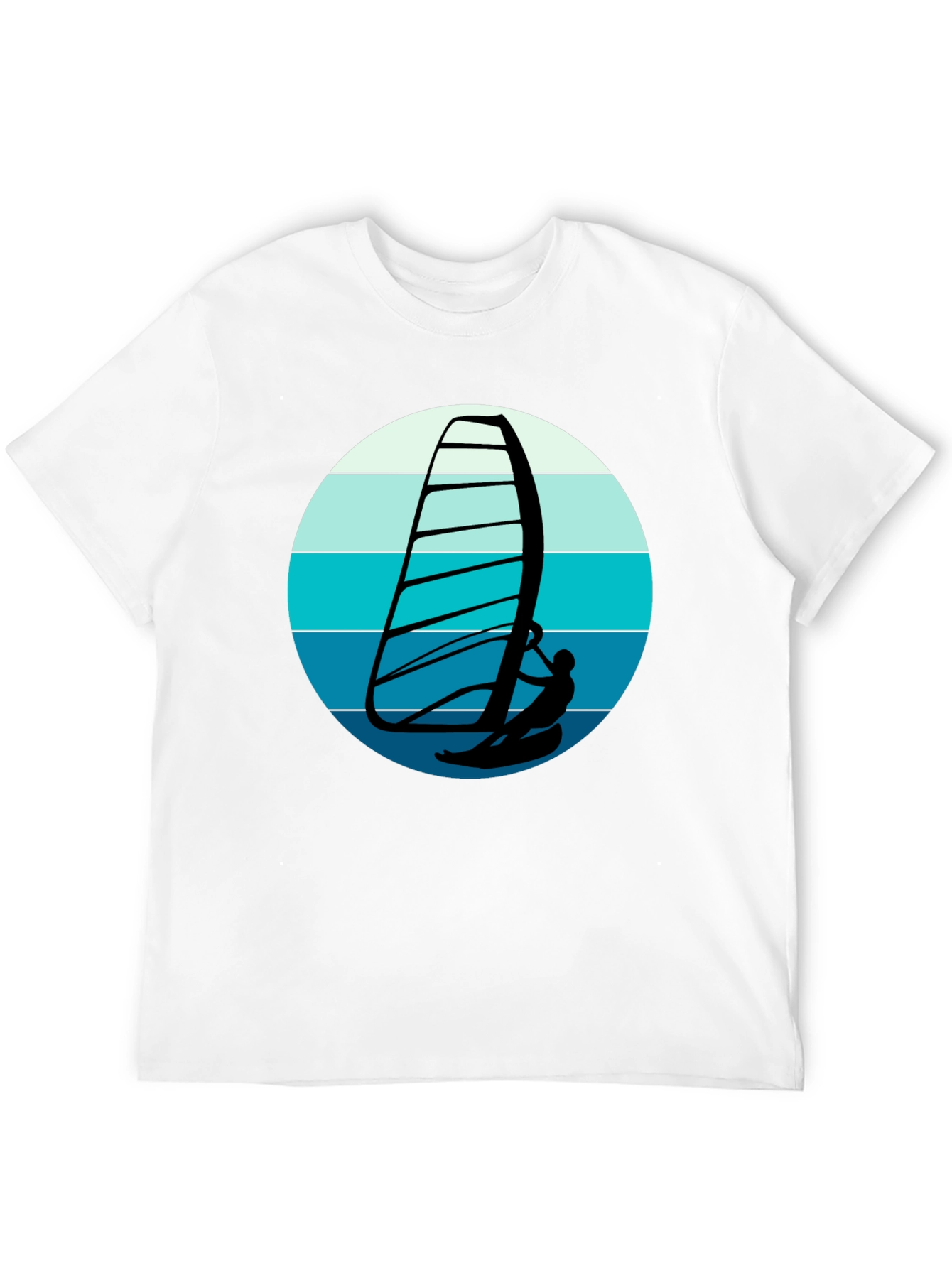 Windsurfer Graphic Tee - Black Cotton Comfort