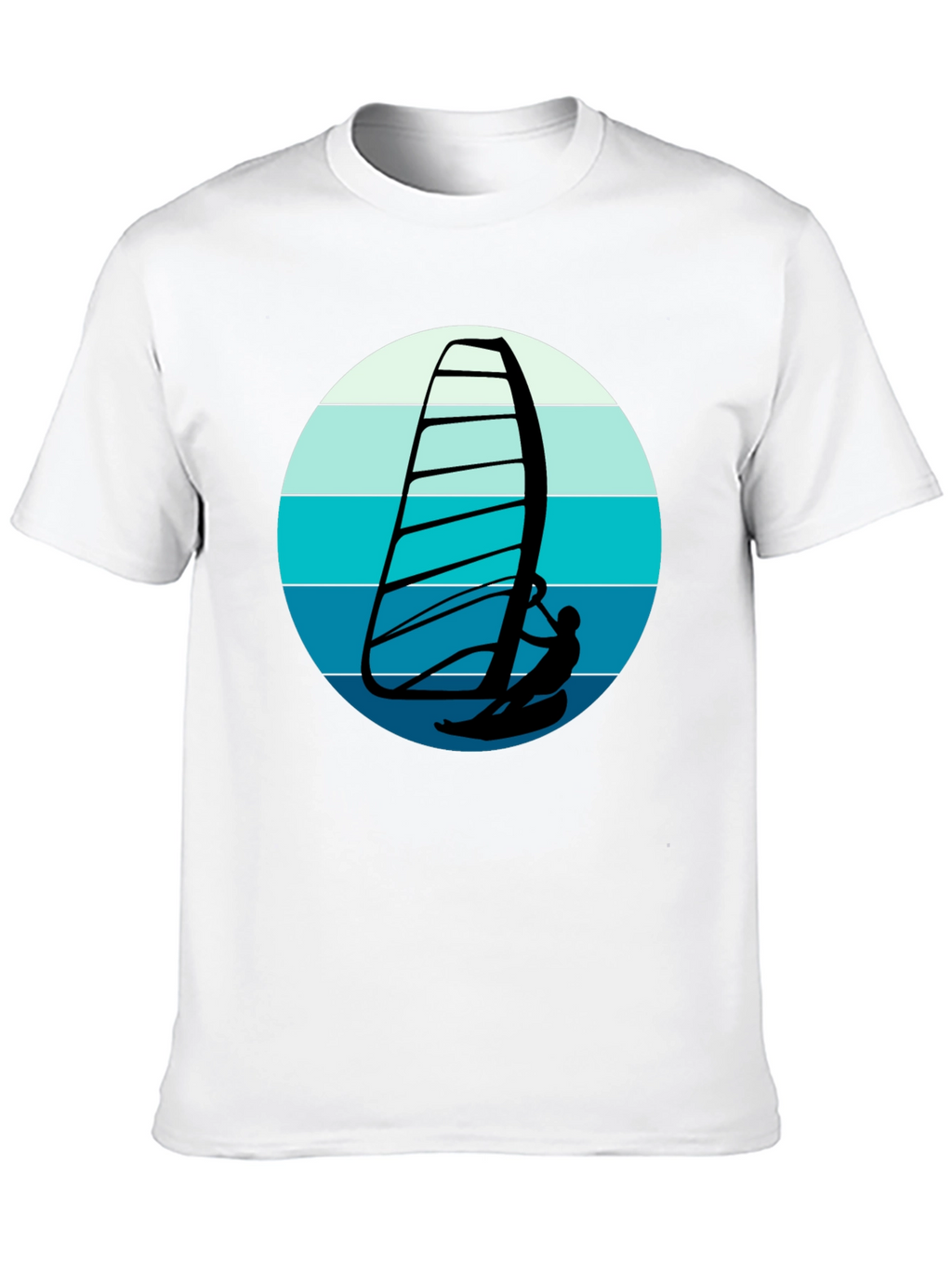 Windsurfer Graphic Tee - Black Cotton Comfort