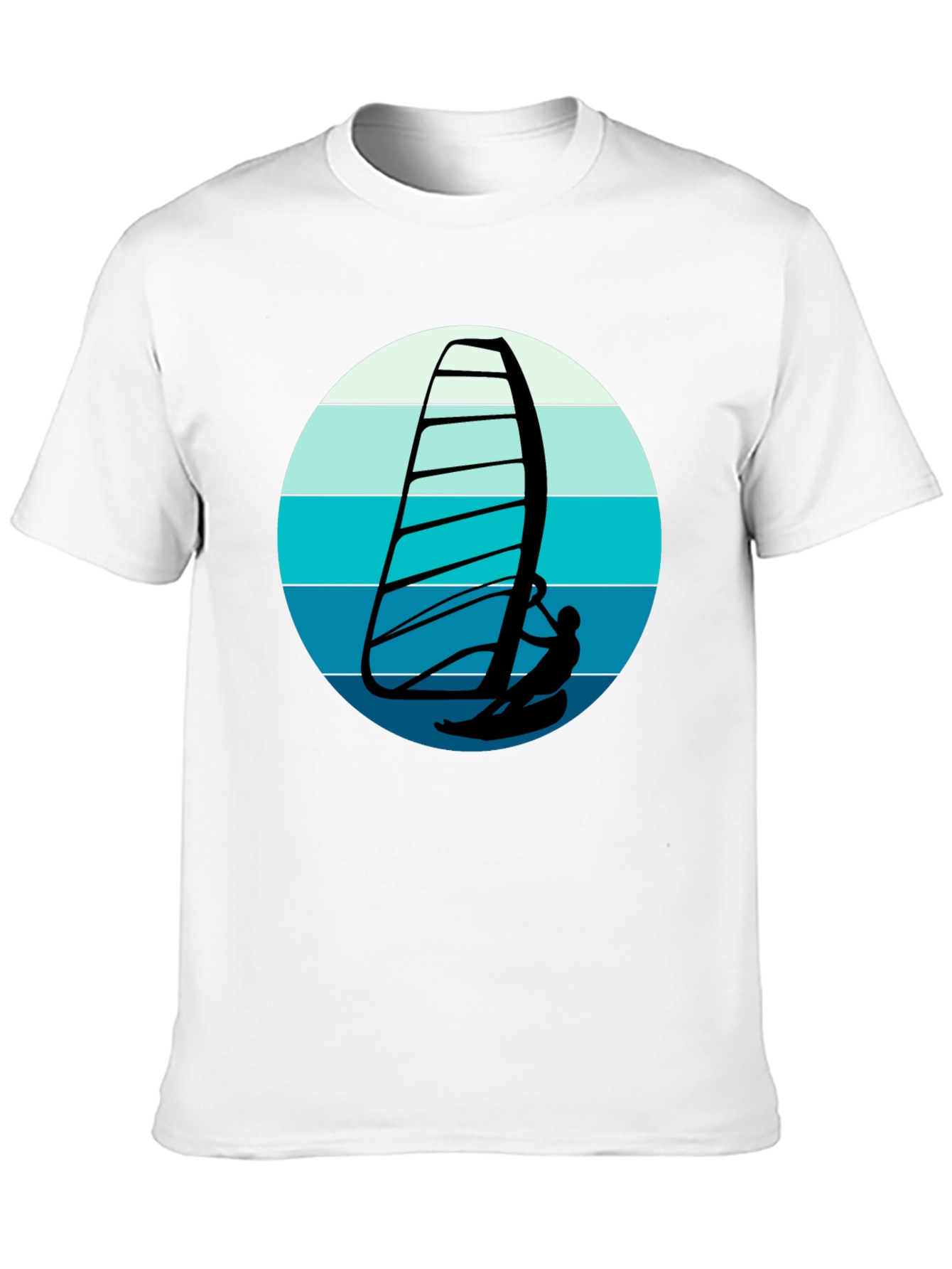 Windsurfer Graphic Tee - Black Cotton Comfort