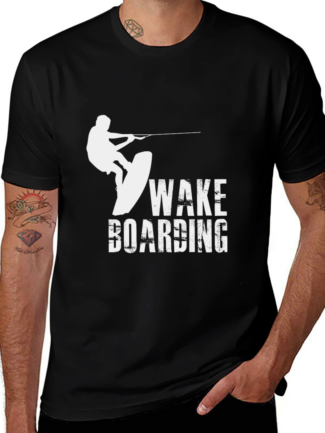Wakeboarding Graphic Black T-Shirt