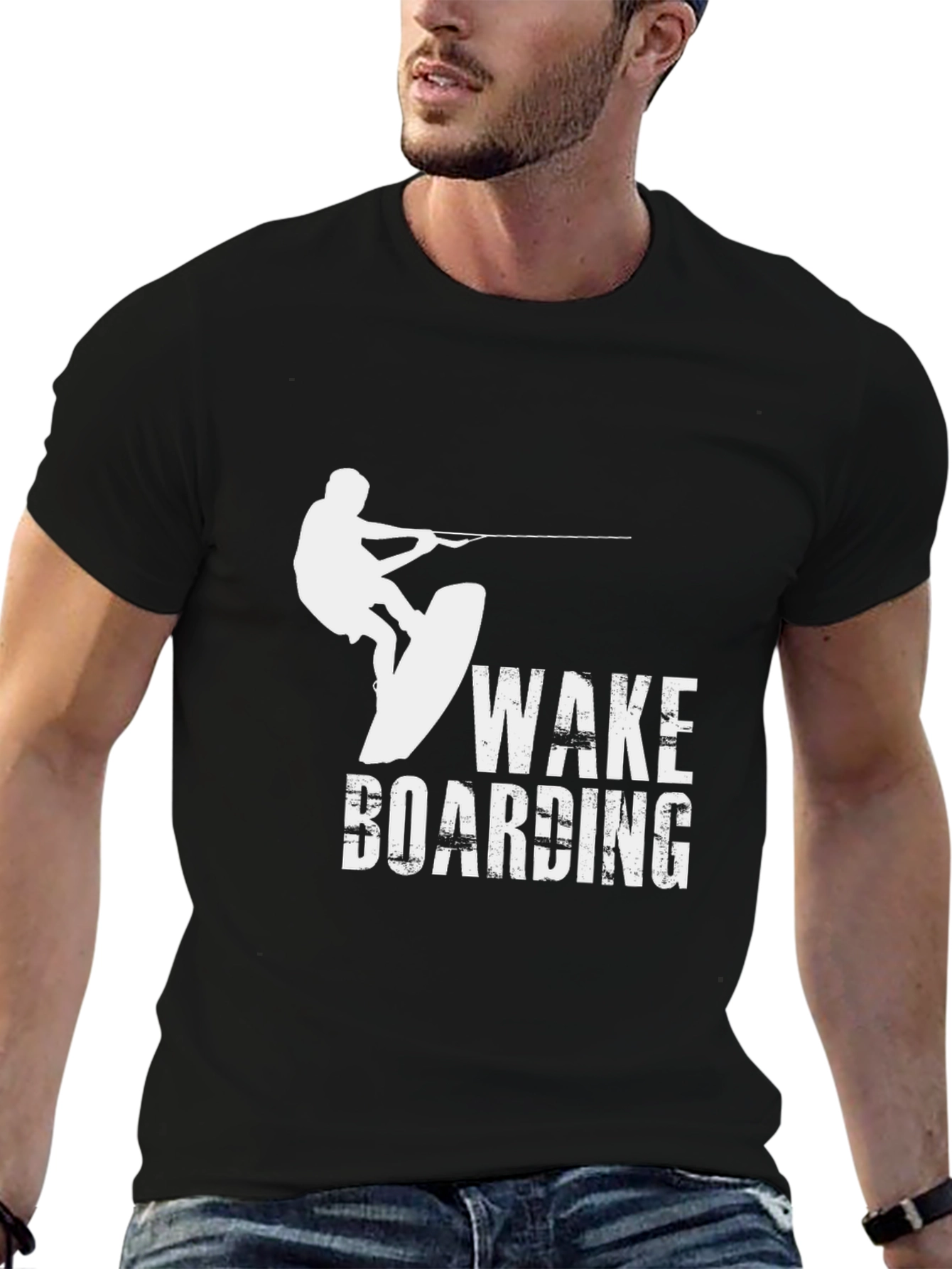 Wakeboarding Graphic Black T-Shirt