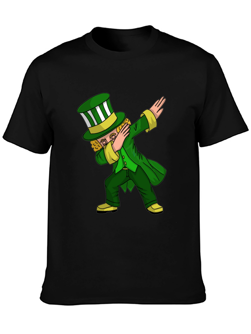 St. Patricks Day Leprechaun Dab Black T-Shirt