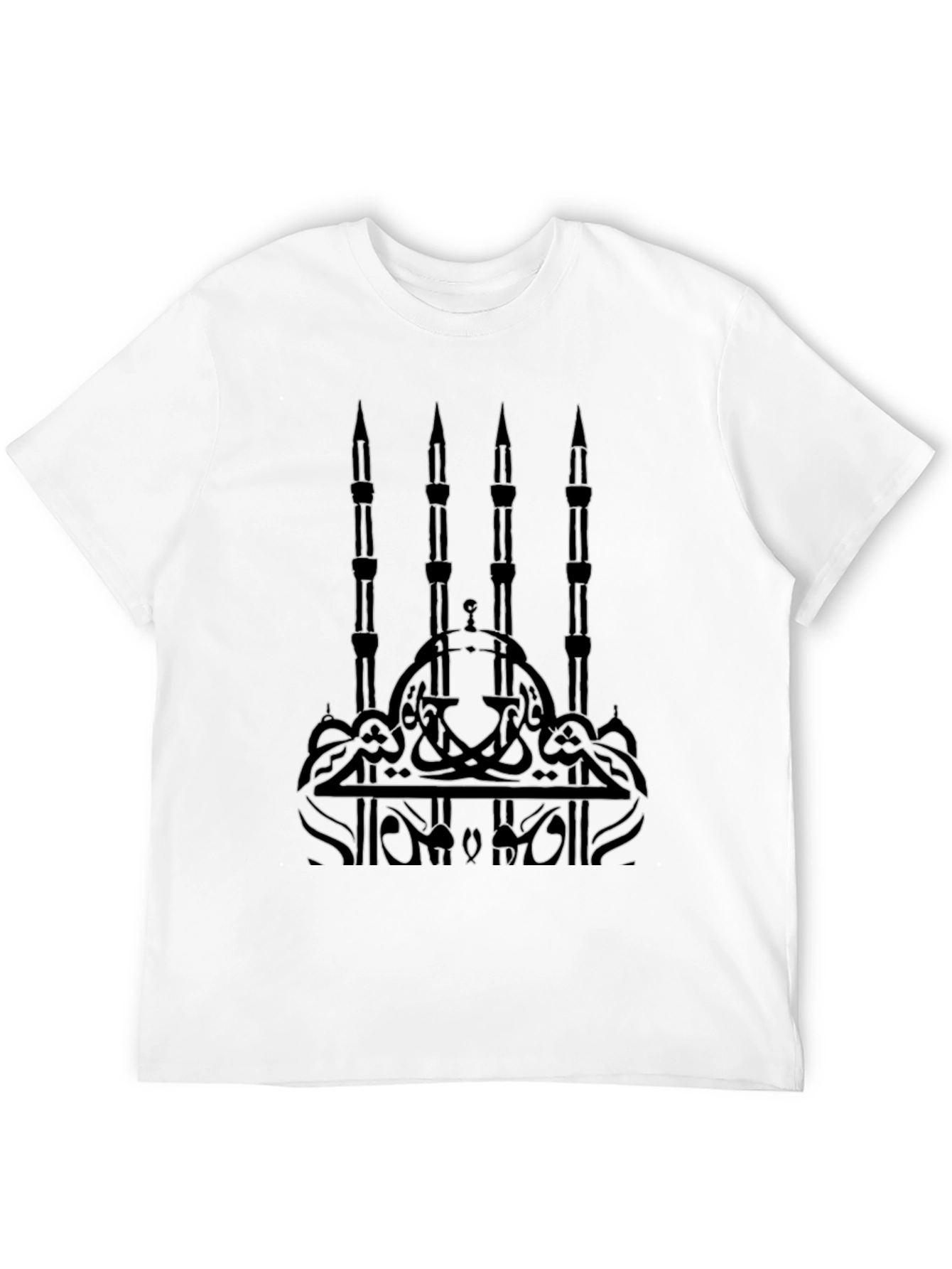 Mosque Graphic T-Shirt - Black Cotton Tee