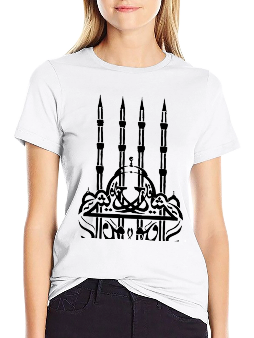 Mosque Graphic T-Shirt - Black Cotton Tee
