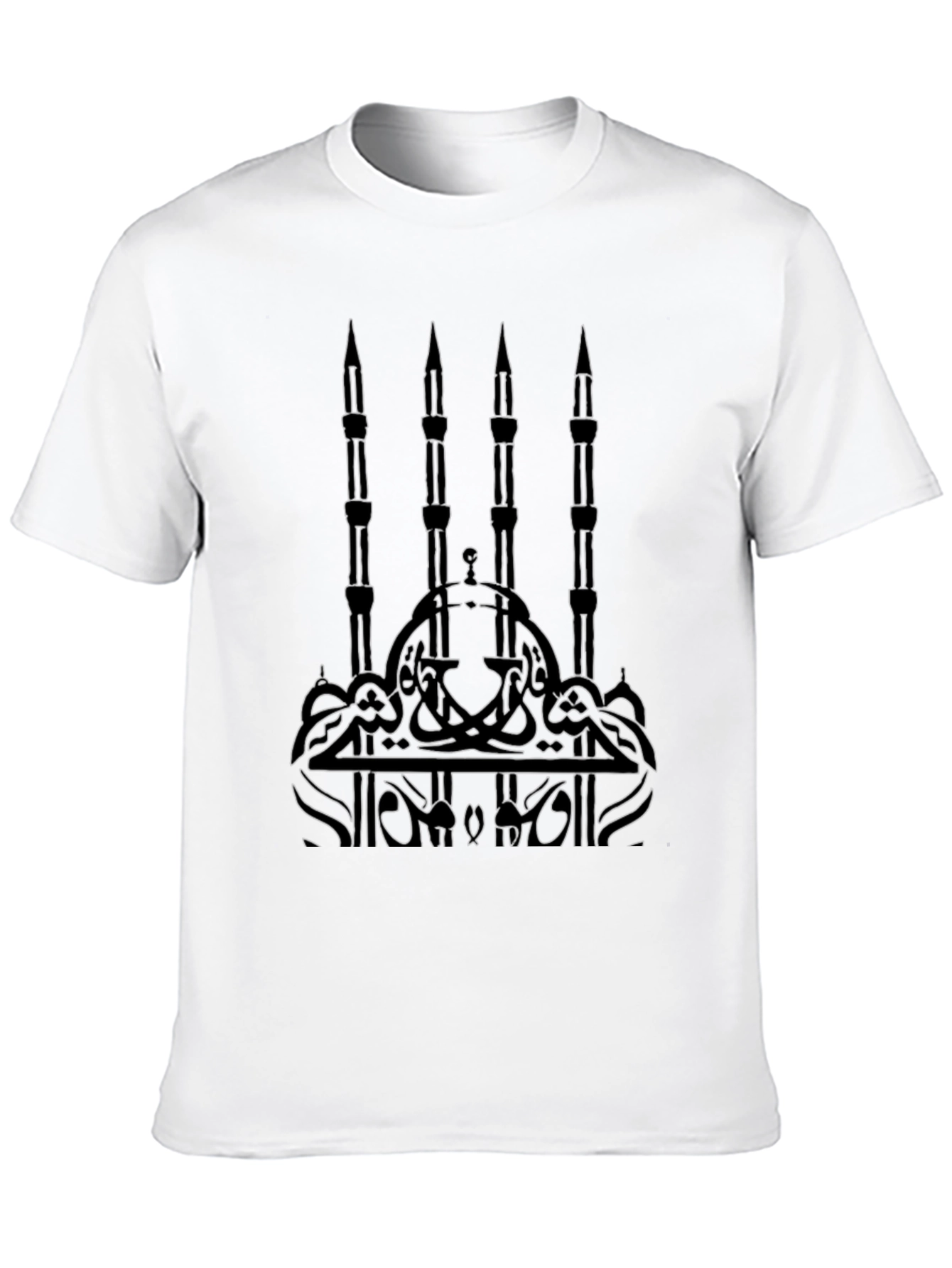 Mosque Graphic T-Shirt - Black Cotton Tee