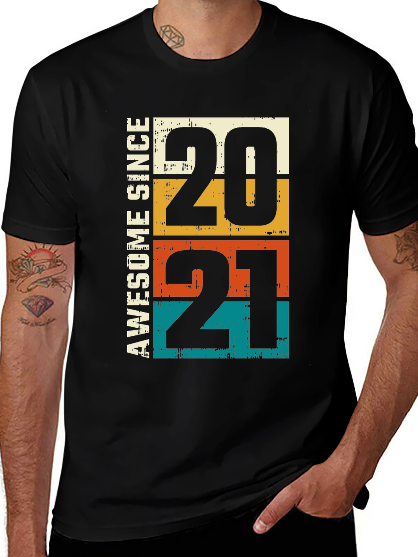 Awesome Since 2021 T-Shirt - Retro Style